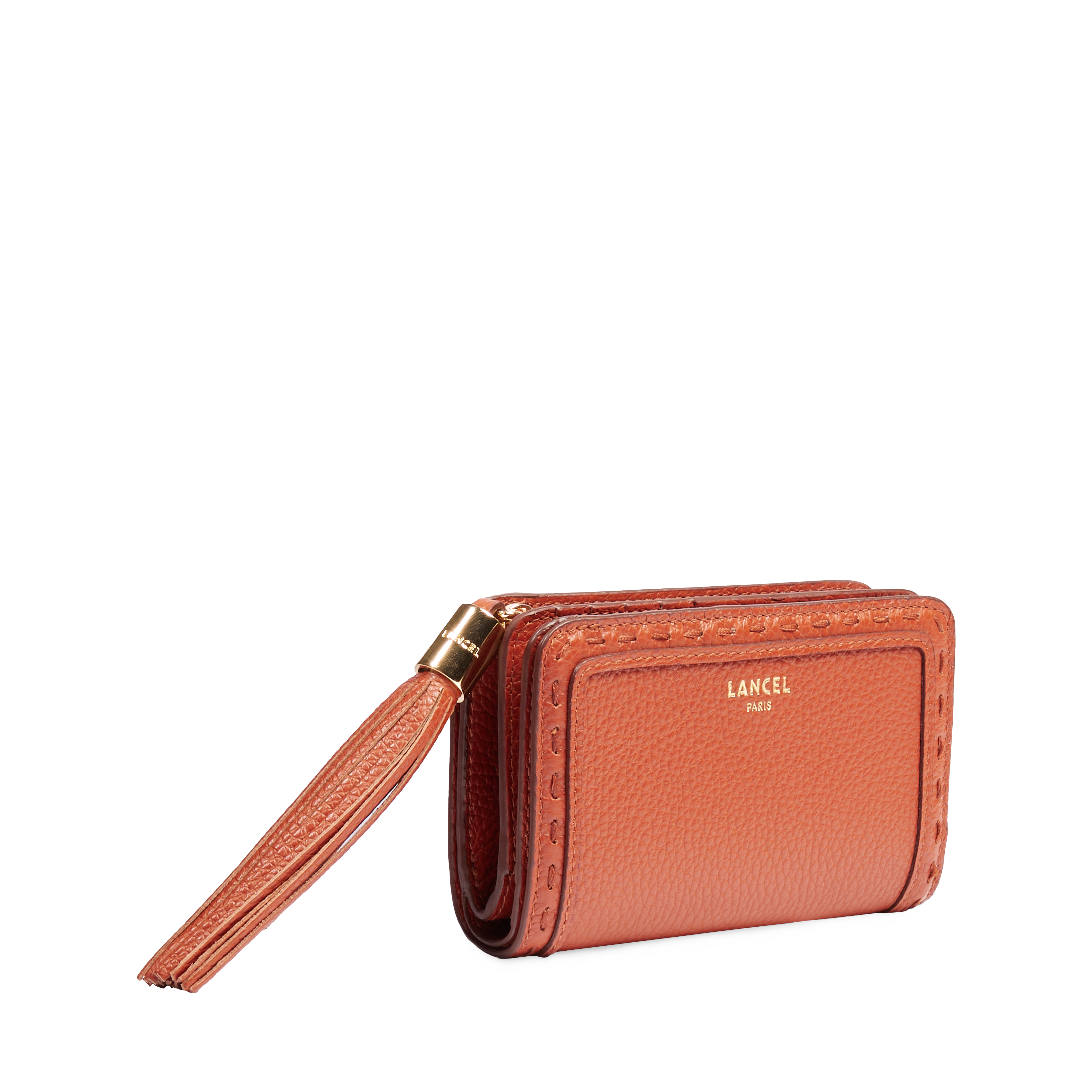 Compact rectangular wallet premier flirt by lancel in leather LANCEL Brown