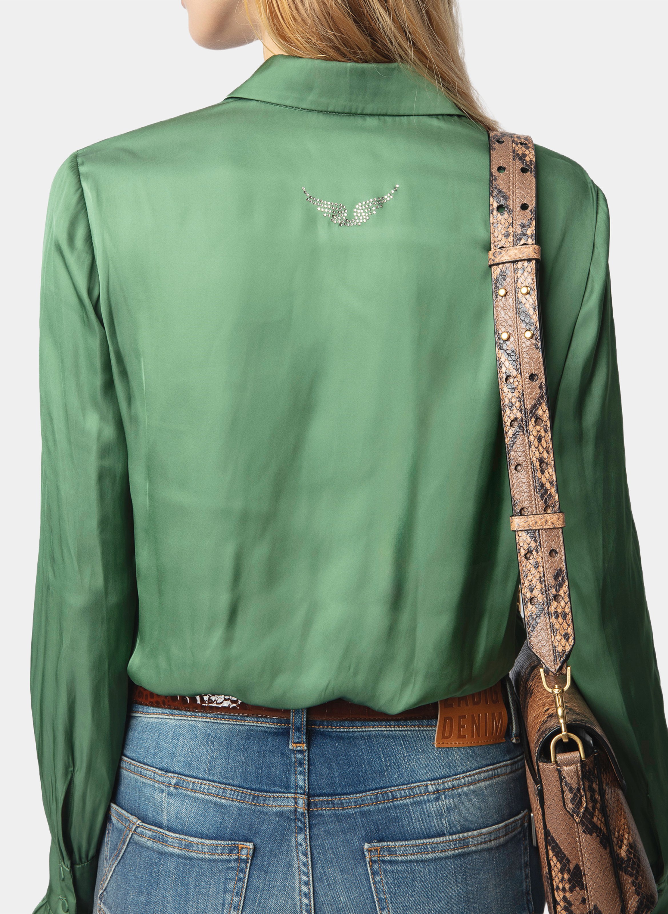 Chemise droite satinée thely ZADIG&VOLTAIRE Vert