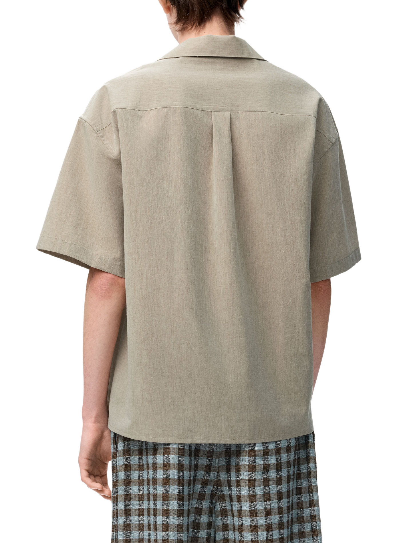 Kurzarmhemd aus Wolle und Baumwolle LOEWE Beige