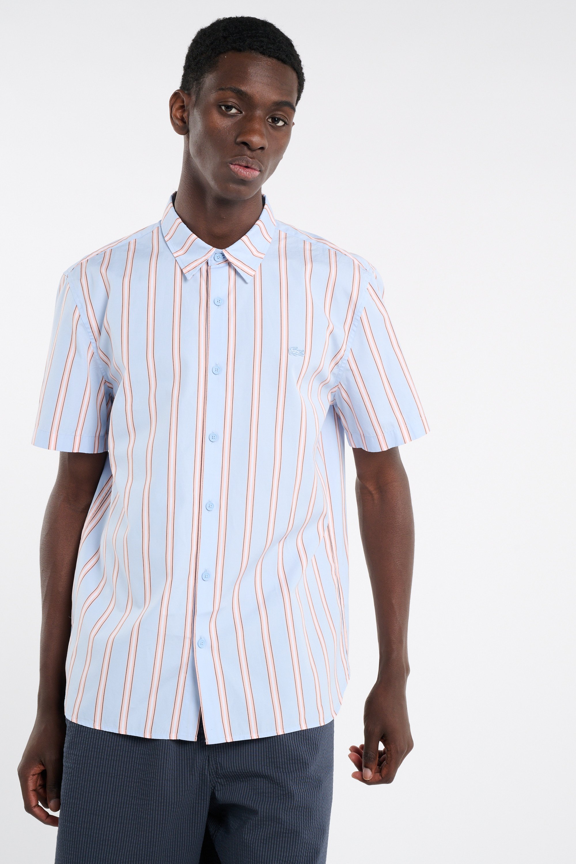 Chemise chemise casual manches co LACOSTE Bleu