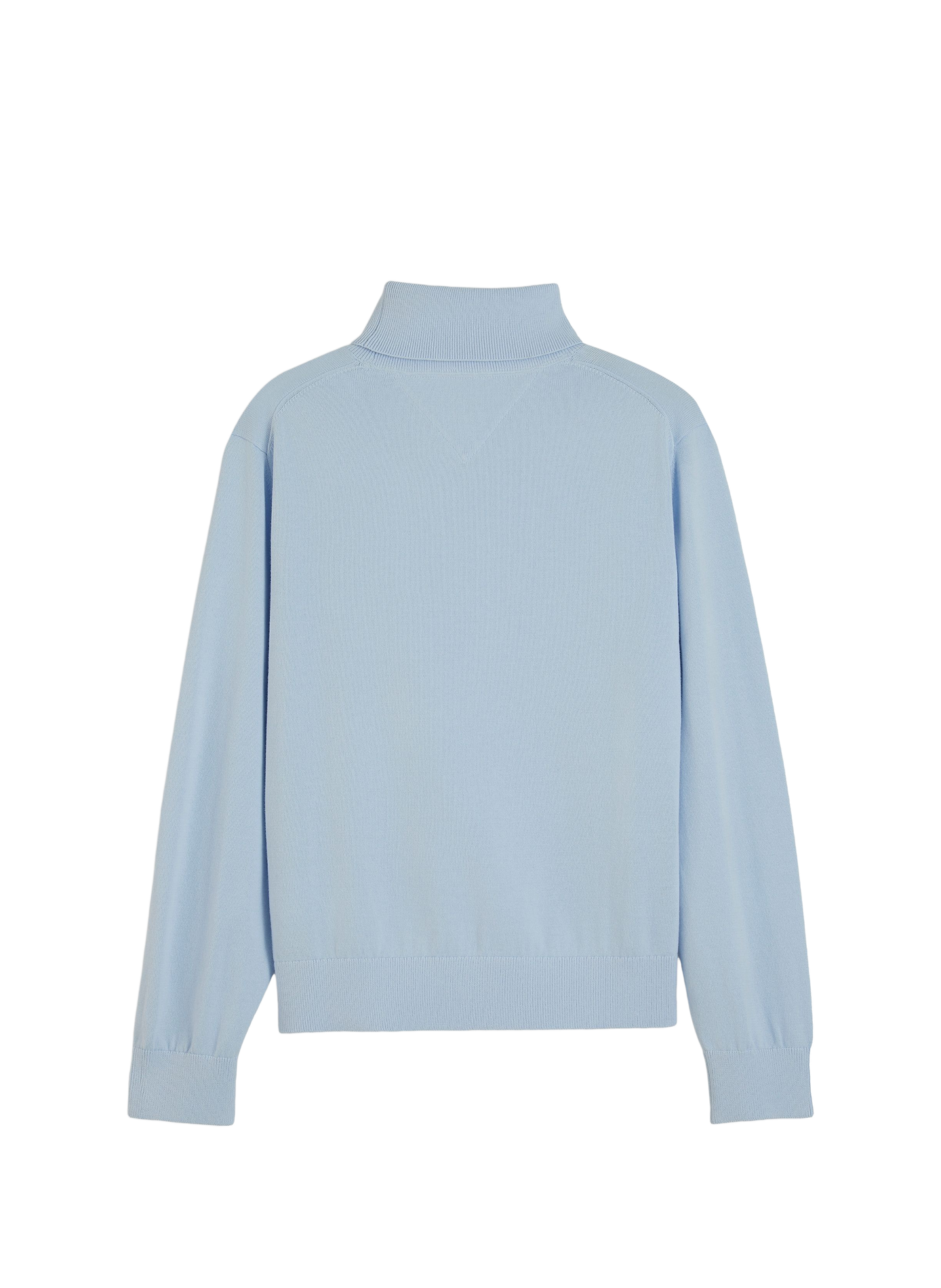 Straight fit ribbed turtleneck in cotton TOMMY HILFIGER Blue