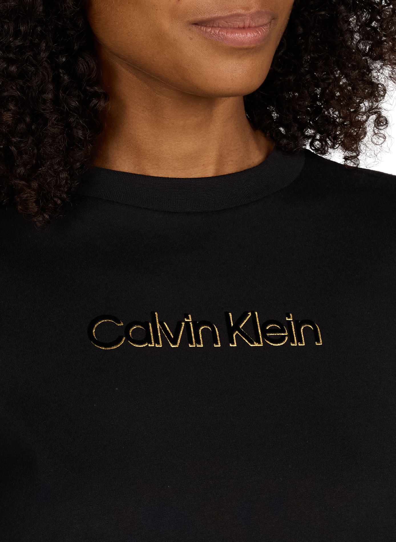 T-Shirt mit Logo aus Baumwolle CALVIN KLEIN Schwarz