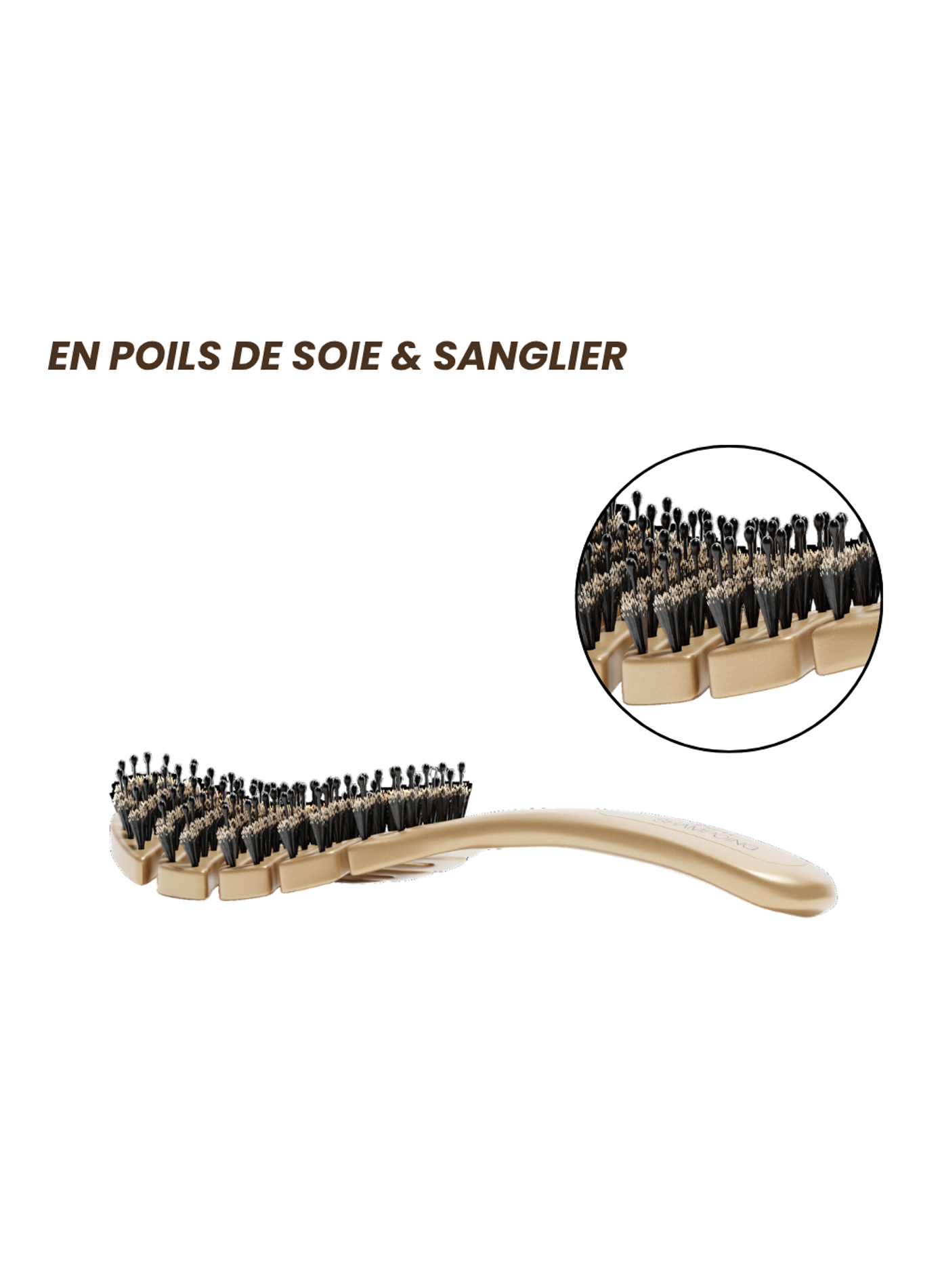 Brosse flexible soie et poils de sanglier MON SHAMPOING No color