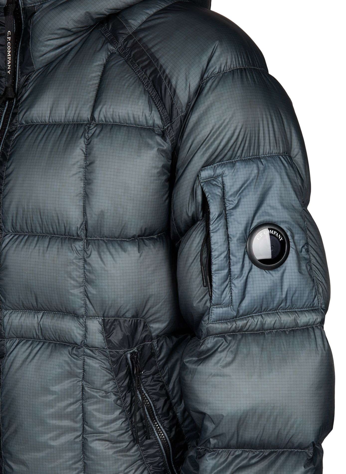 Kurze gesteppte Daunenjacke CP COMPANY Blau
