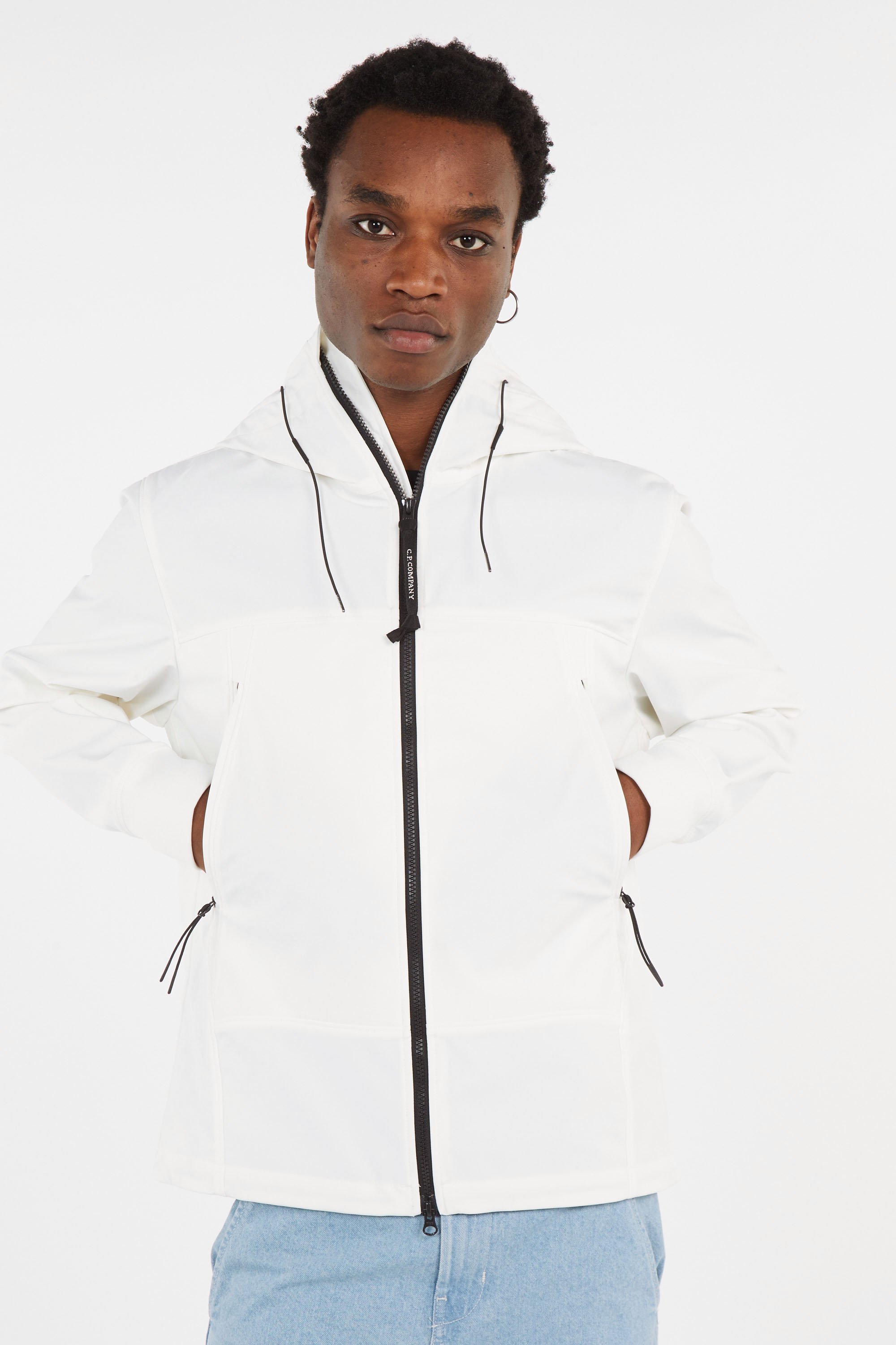 Veste c.p. Shell-r goggle jacket CP COMPANY Blanc