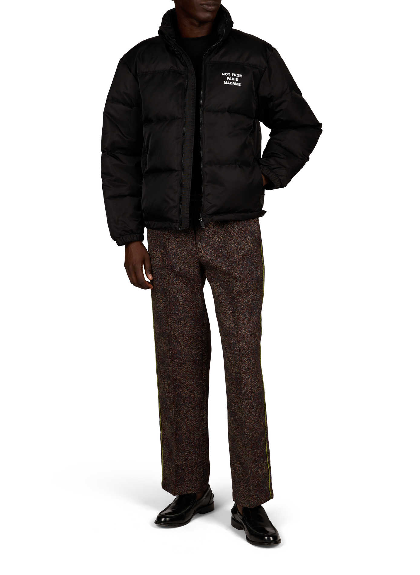 Elasticated jacquard straight-leg trousers DROLE DE MONSIEUR Multicolour