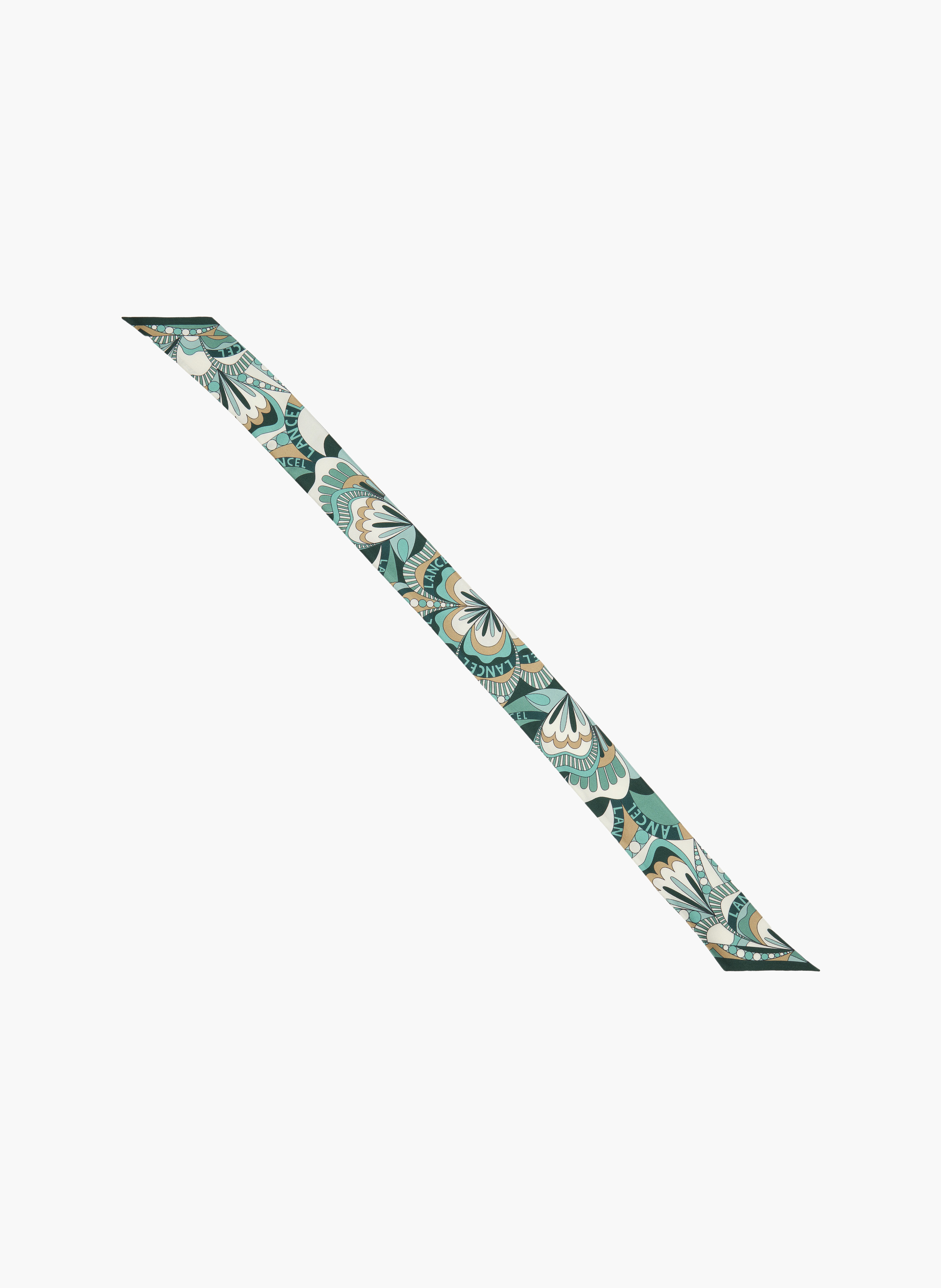 Bandeau en soie façon sergé, imprimé floral, taille unique. LANCEL Multicolore