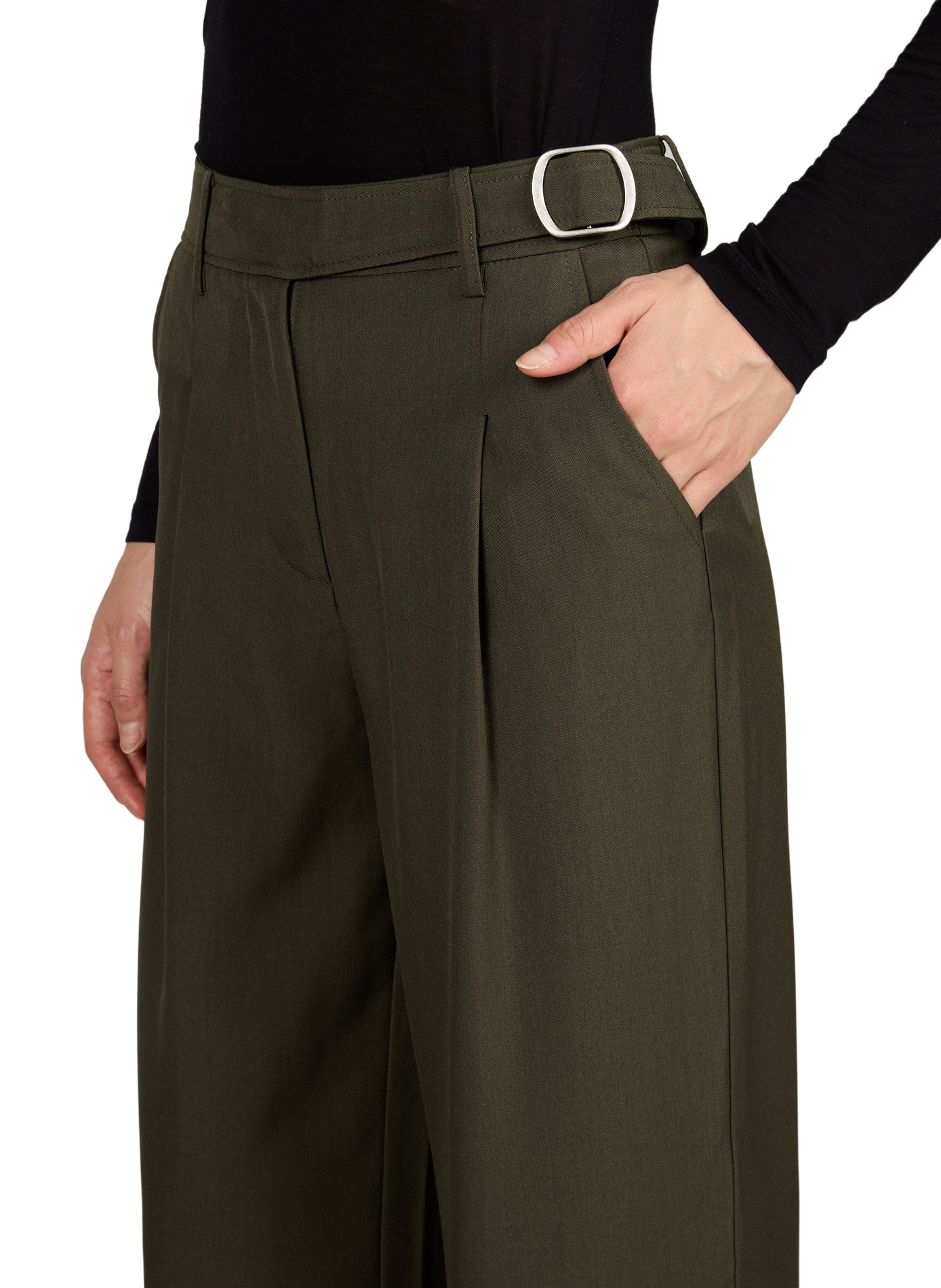 Wijde broek VILA Kaki