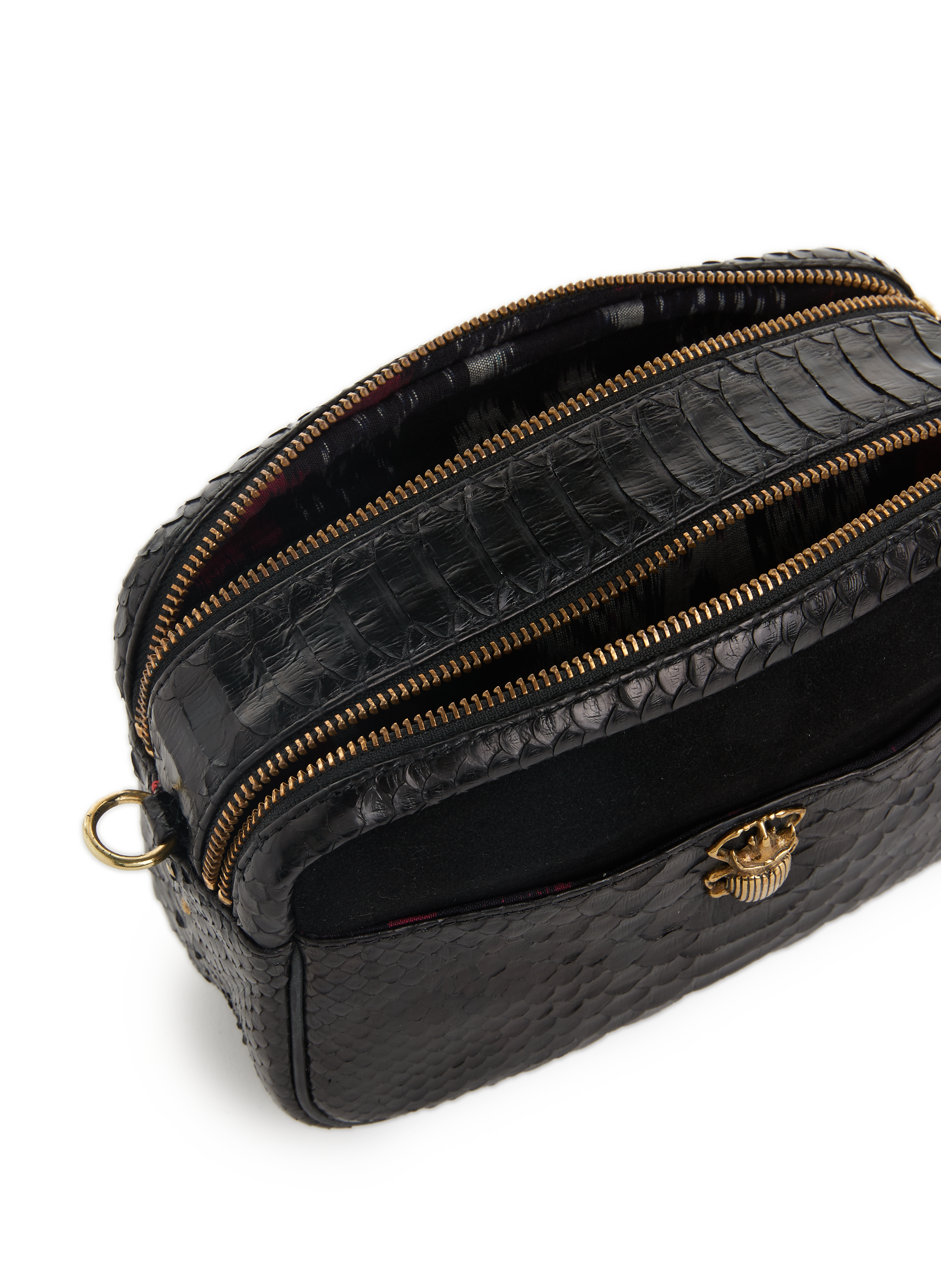 Sac Lily en cuir python CLARIS VIROT Noir