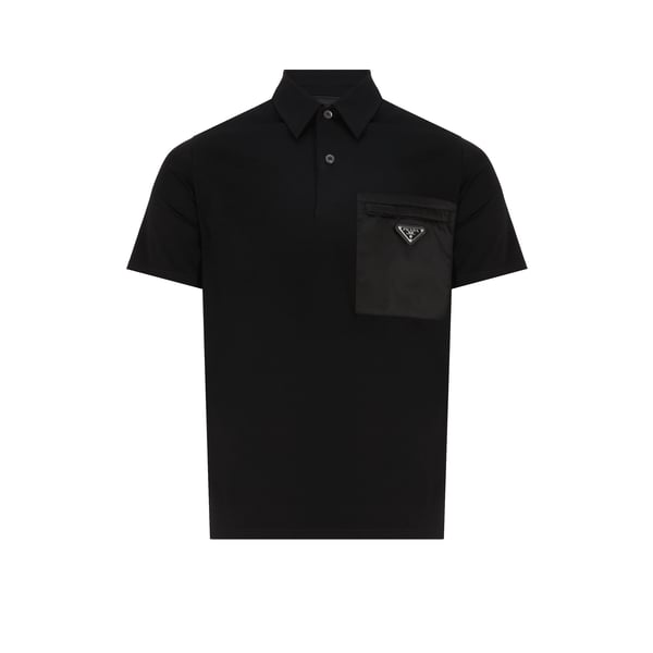 Polo bi-matière en coton