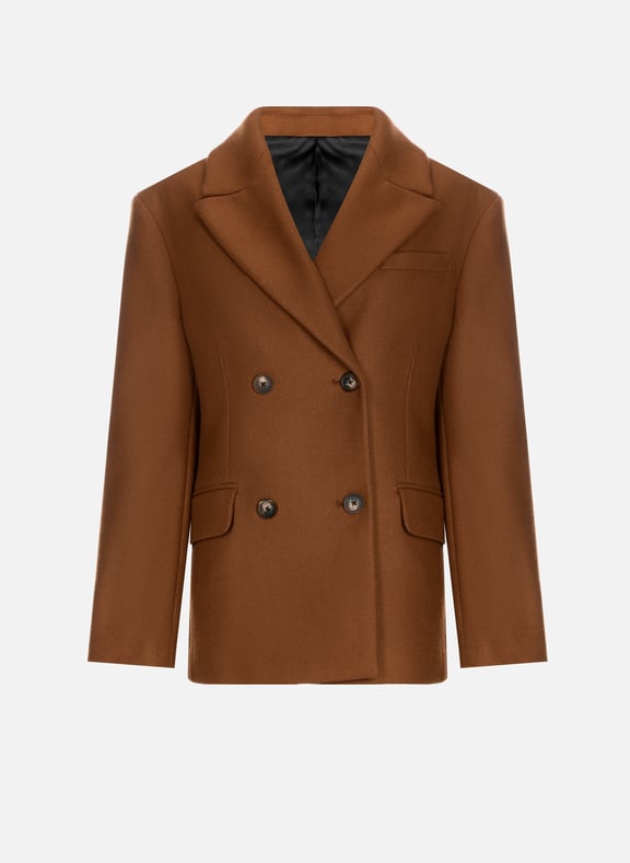 Wool blend Coat Brown by SAISON 1865 SAISON 1865 Wool blend Coat Brown