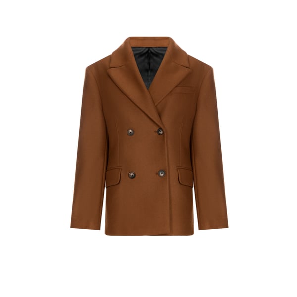 Saison 1865 Wool Blend Coat In Beige