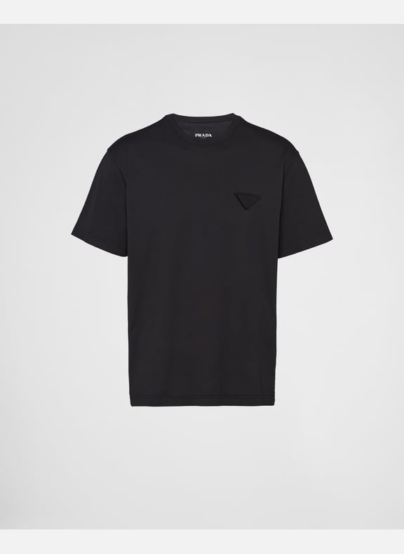 T-shirt en coton Noir by PRADA PRADA T-shirt en coton Noir