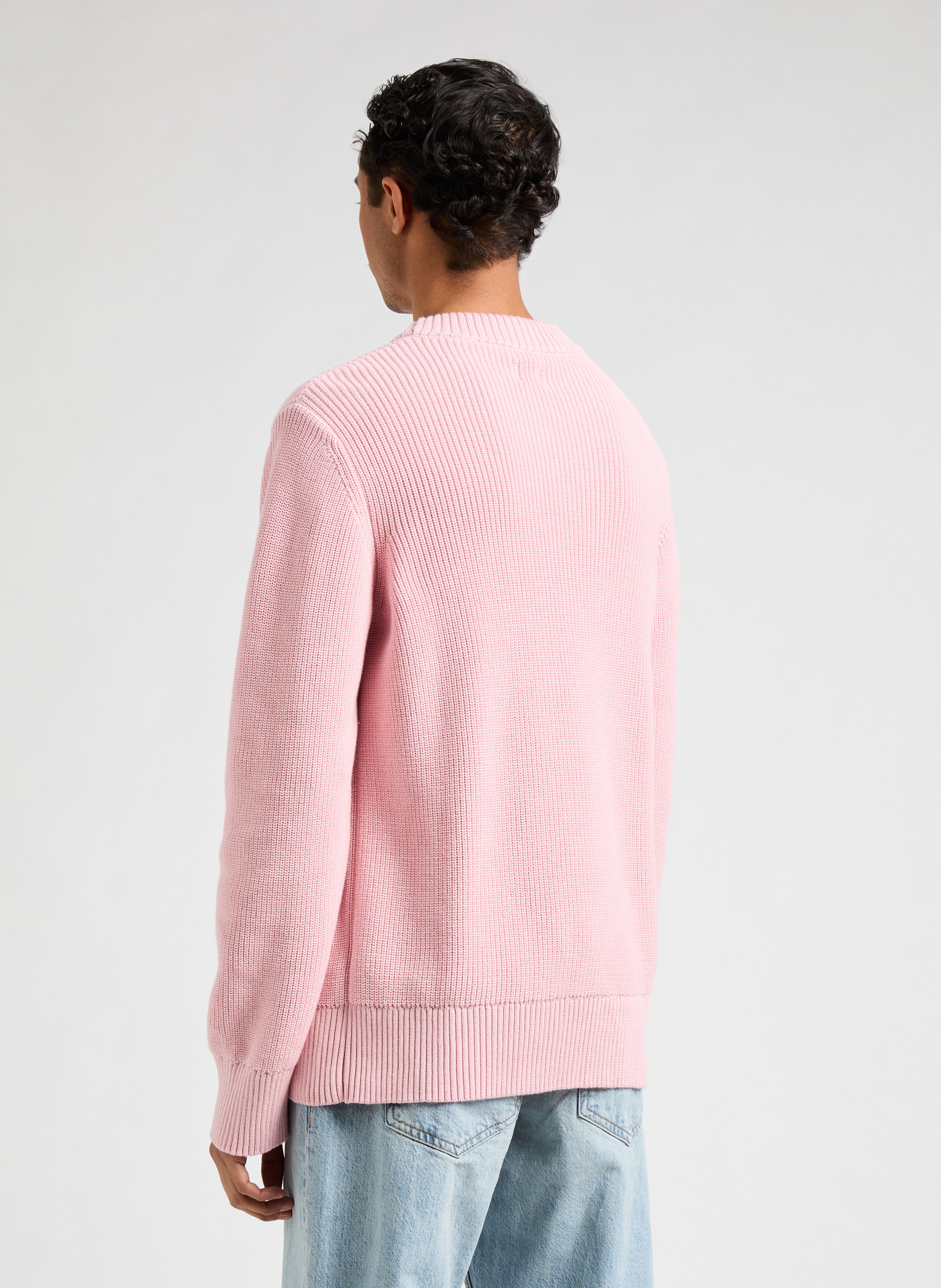 Pull en coton  AU PRINTEMPS PARIS Rose