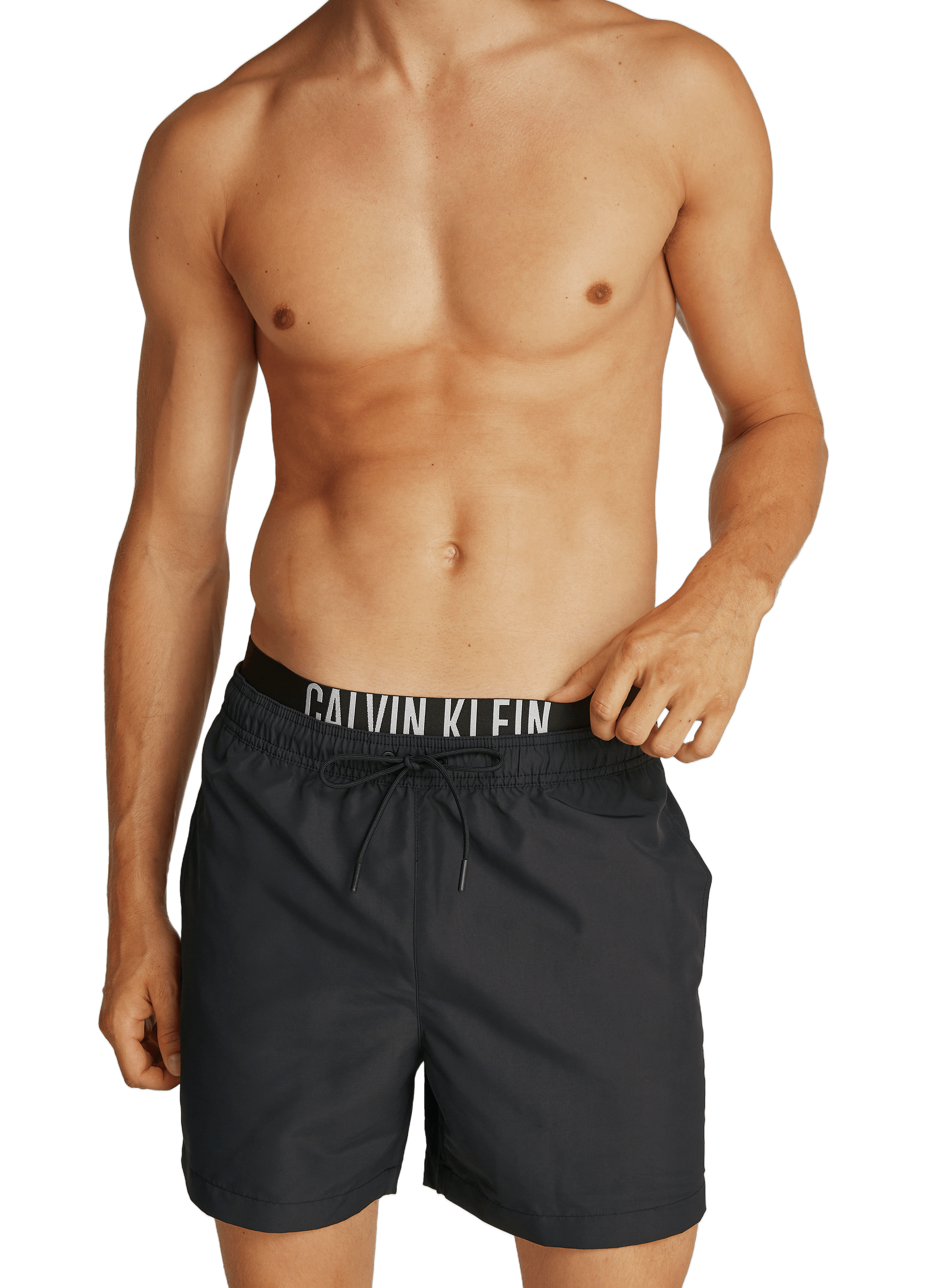 Short de bain à logo CALVIN KLEIN Noir