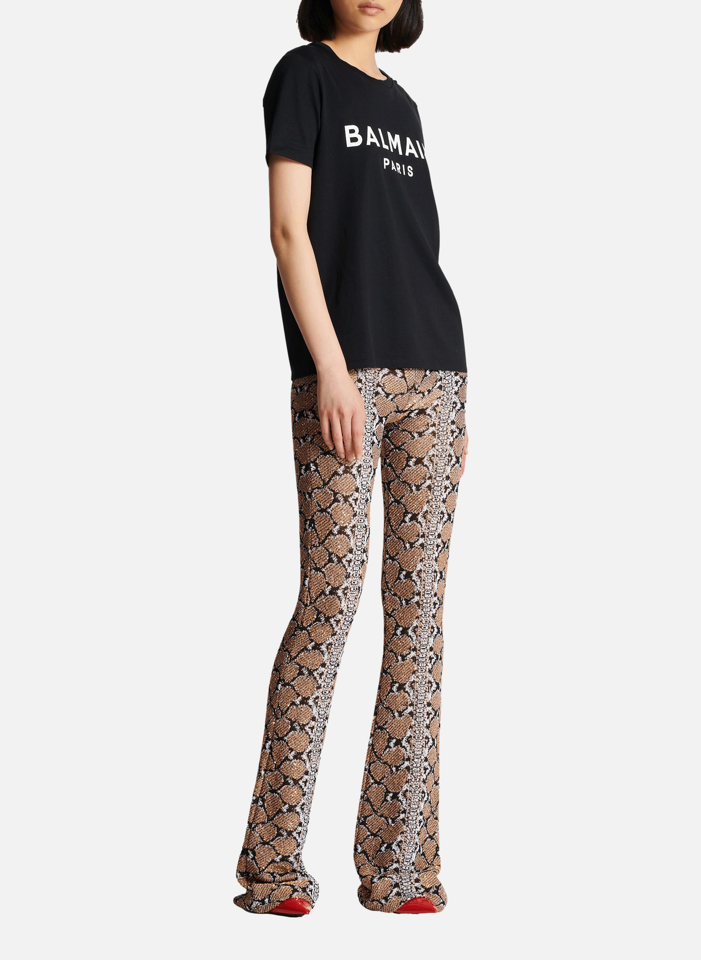 T-shirt imprimé balmain paris BALMAIN Noir