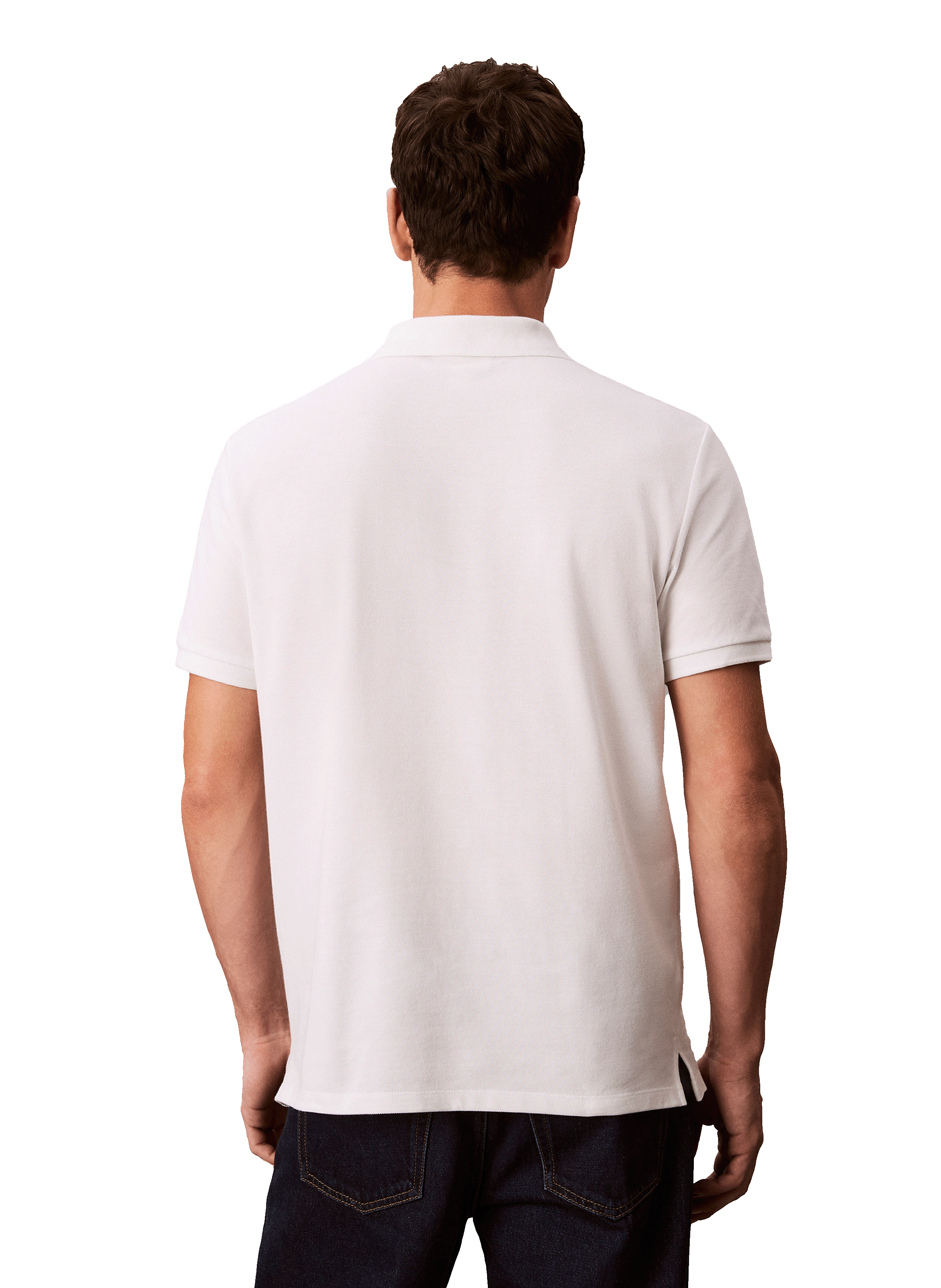 Polo manches courtes en coton CALVIN KLEIN Blanc