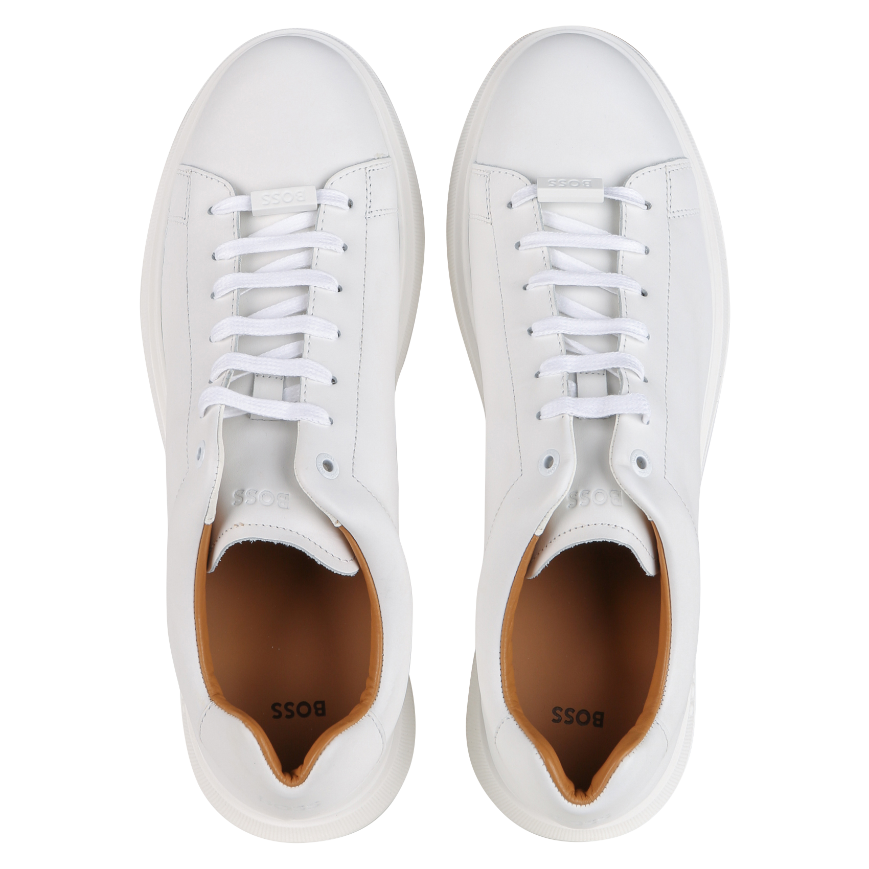 Baskets basses en cuir BOSS Blanc