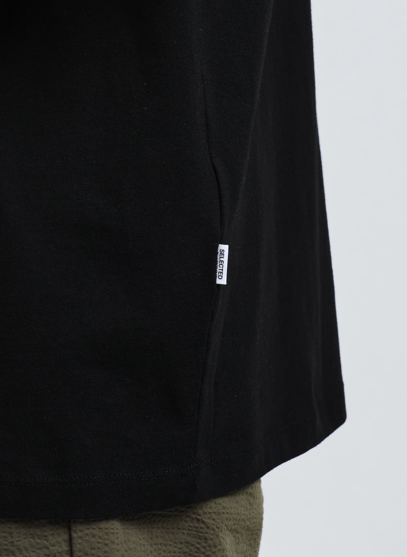 Classic Cotton T-Shirt SELECTED Black