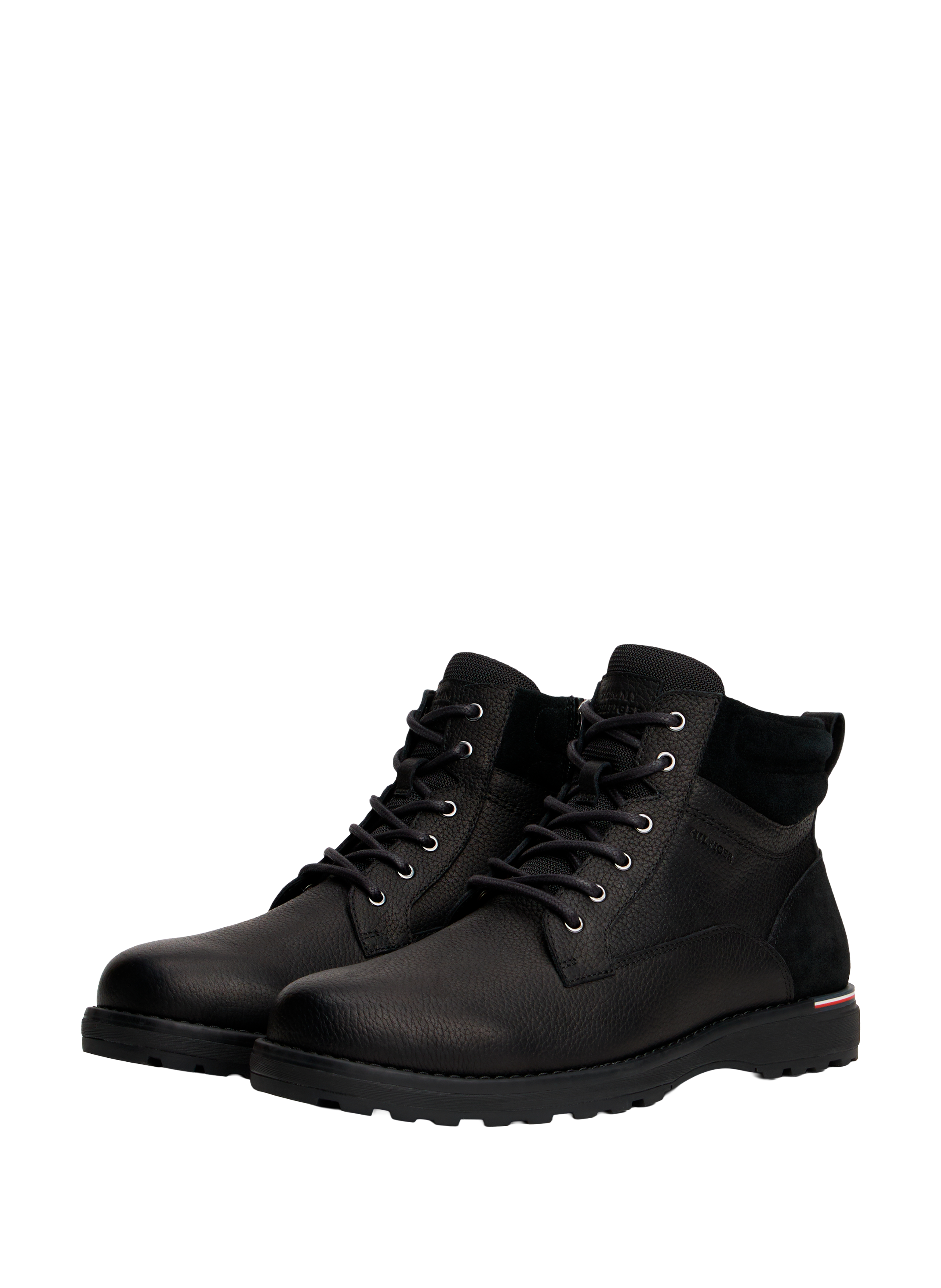 Lace-up leather boots TOMMY HILFIGER Black
