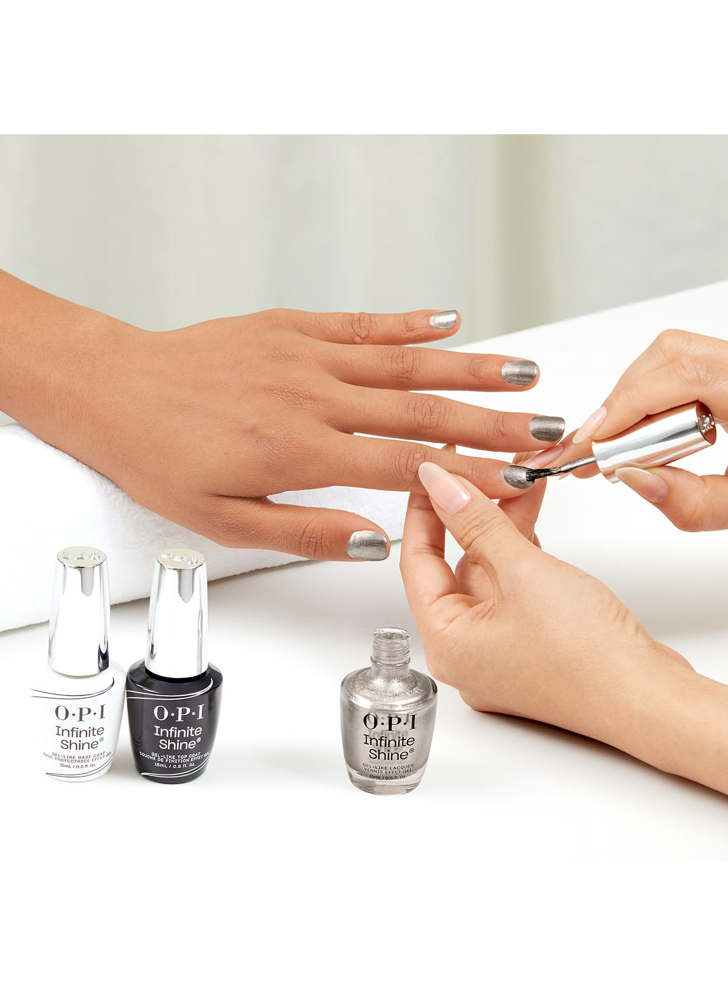 Work From ChromeInfinite ShineVernis à ongles longue tenue effet gel OPI Gris