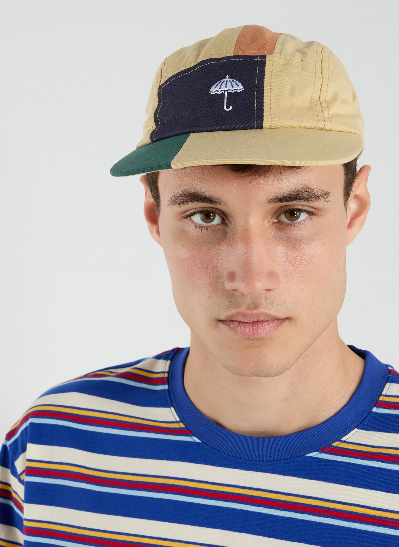 Embroidered cotton baseball cap HELAS CAPS Beige