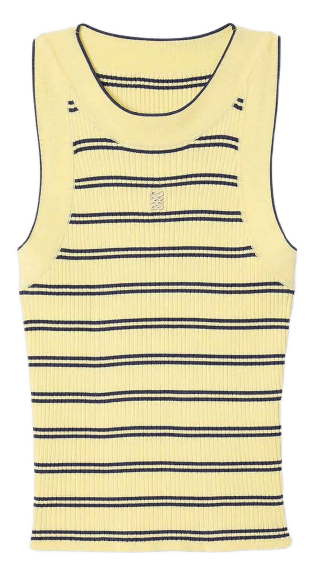 Pull col rond rayé SANDRO Jaune