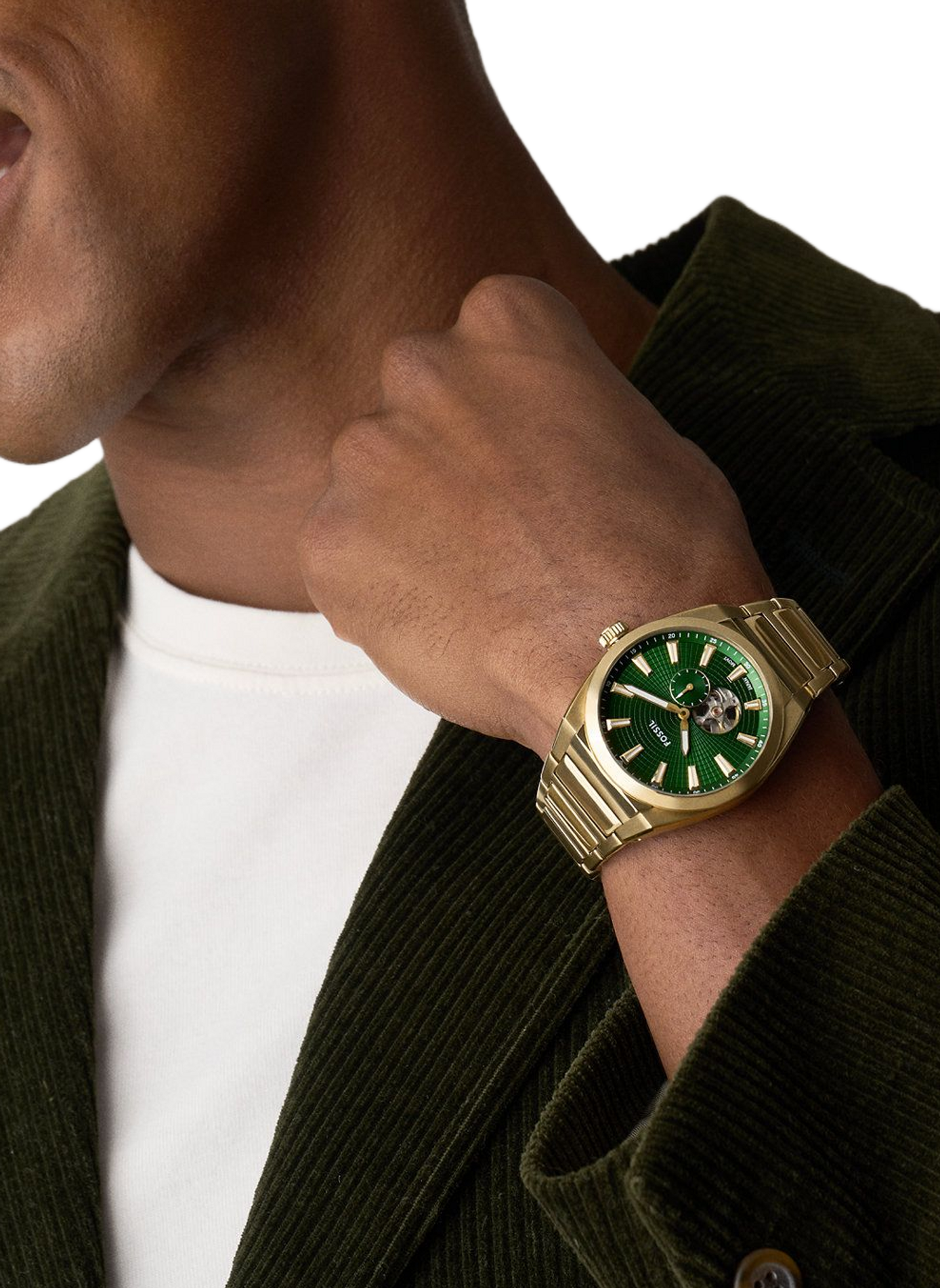 Montre Everett en acier FOSSIL Vert