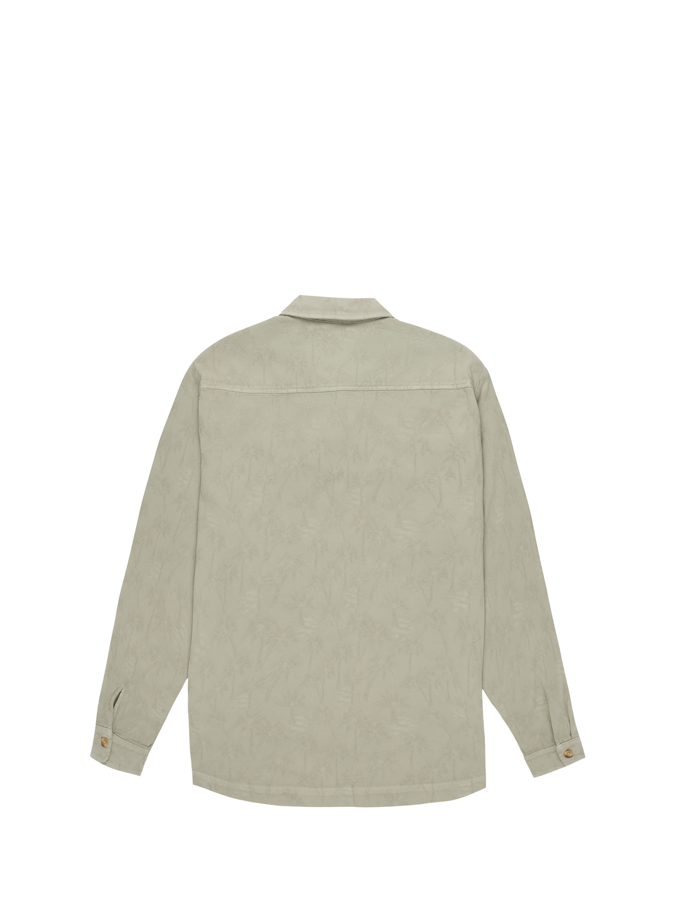 Chemise Monge jacquard palmiers en coton MAISON LABICHE Beige