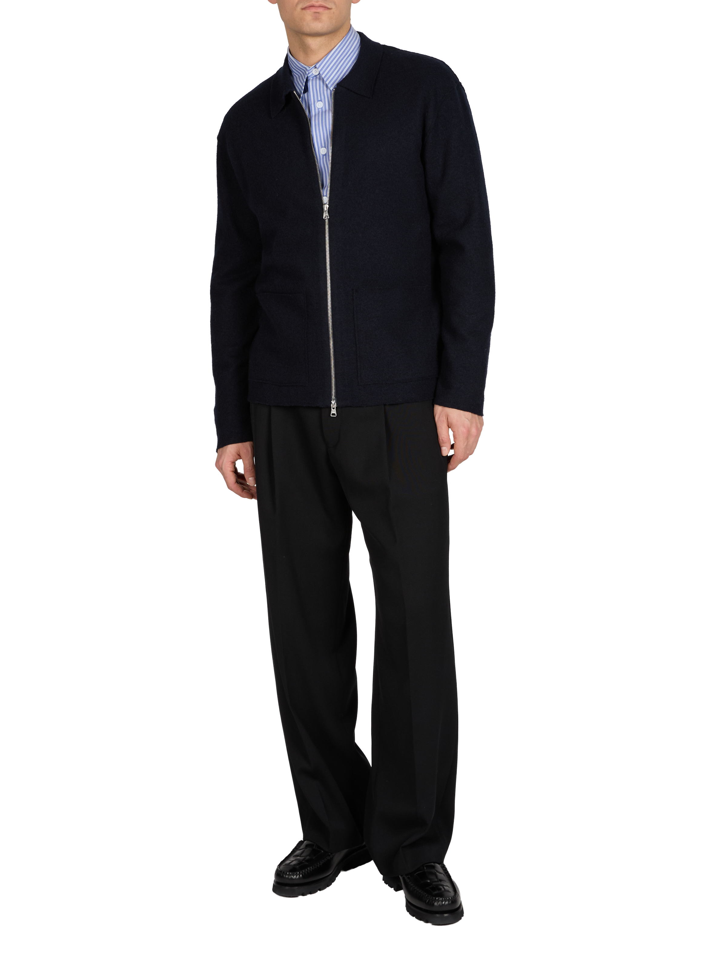 Straight wool-blend trousers  NN.07 Black