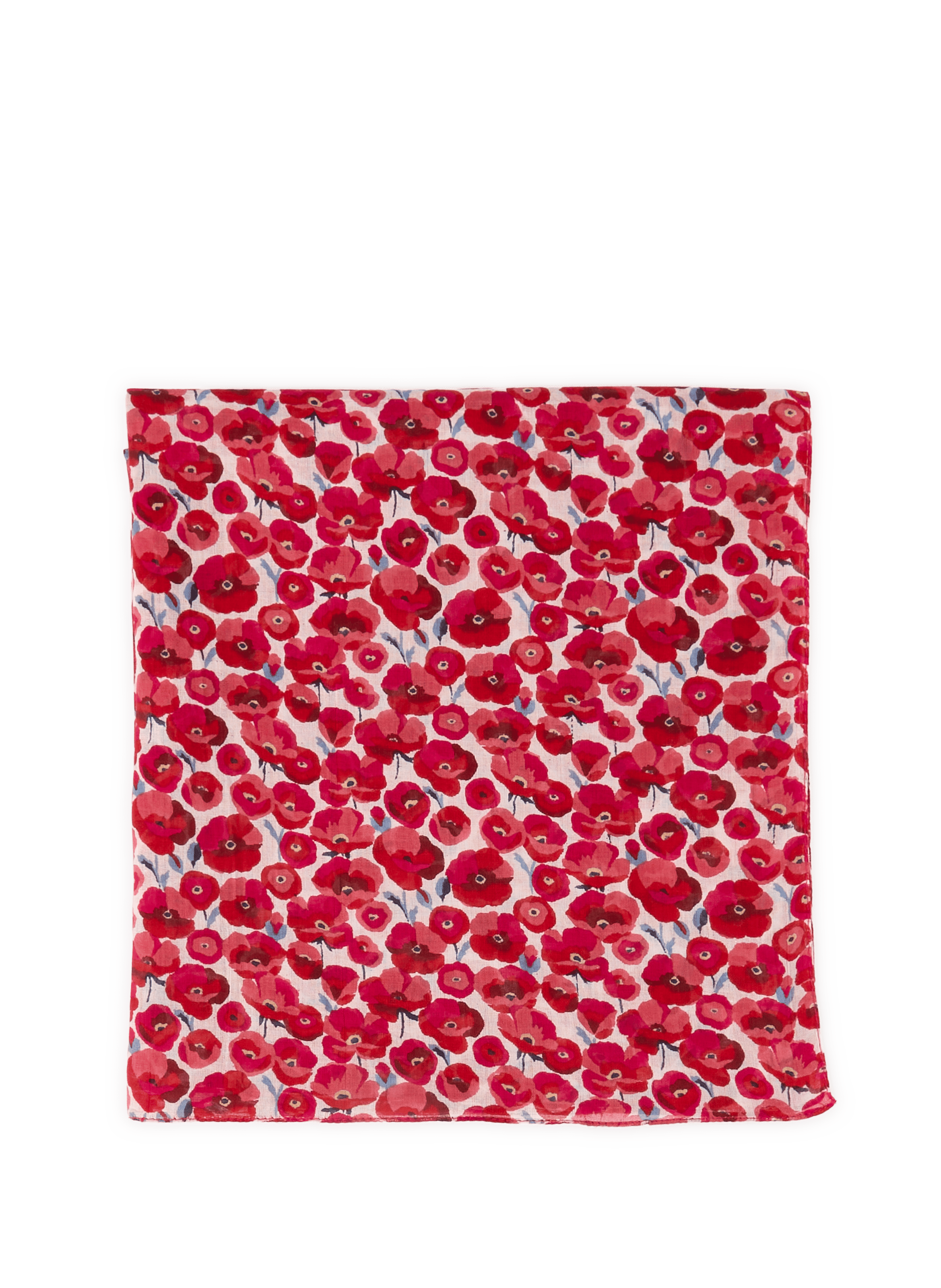 Foulards Petits Coquelicots AU PRINTEMPS PARIS Rouge