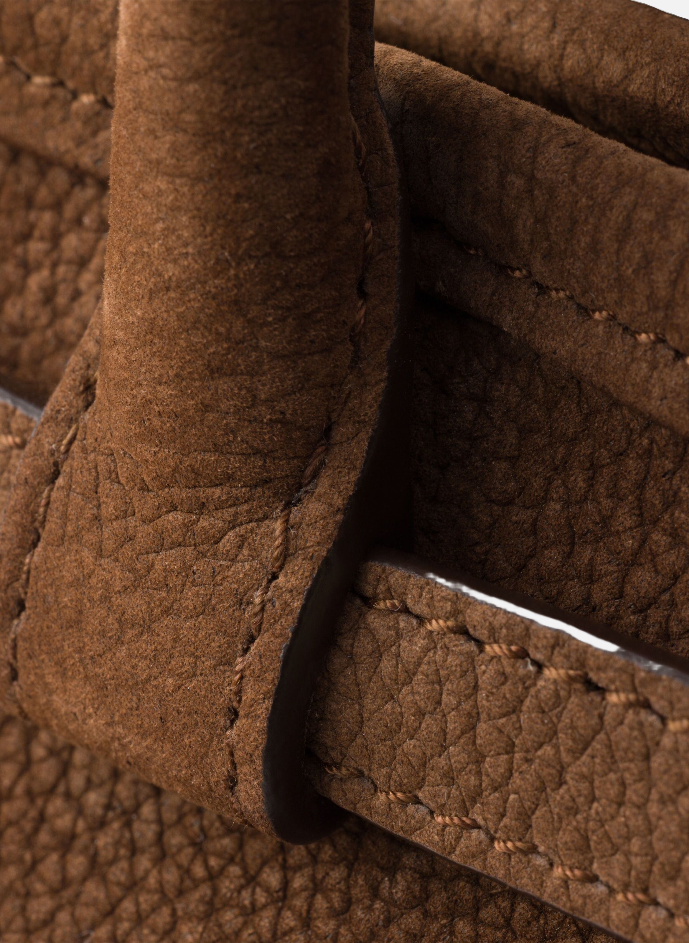 Sac à main prada bonnie en cuir nubuck de taille m PRADA Marron