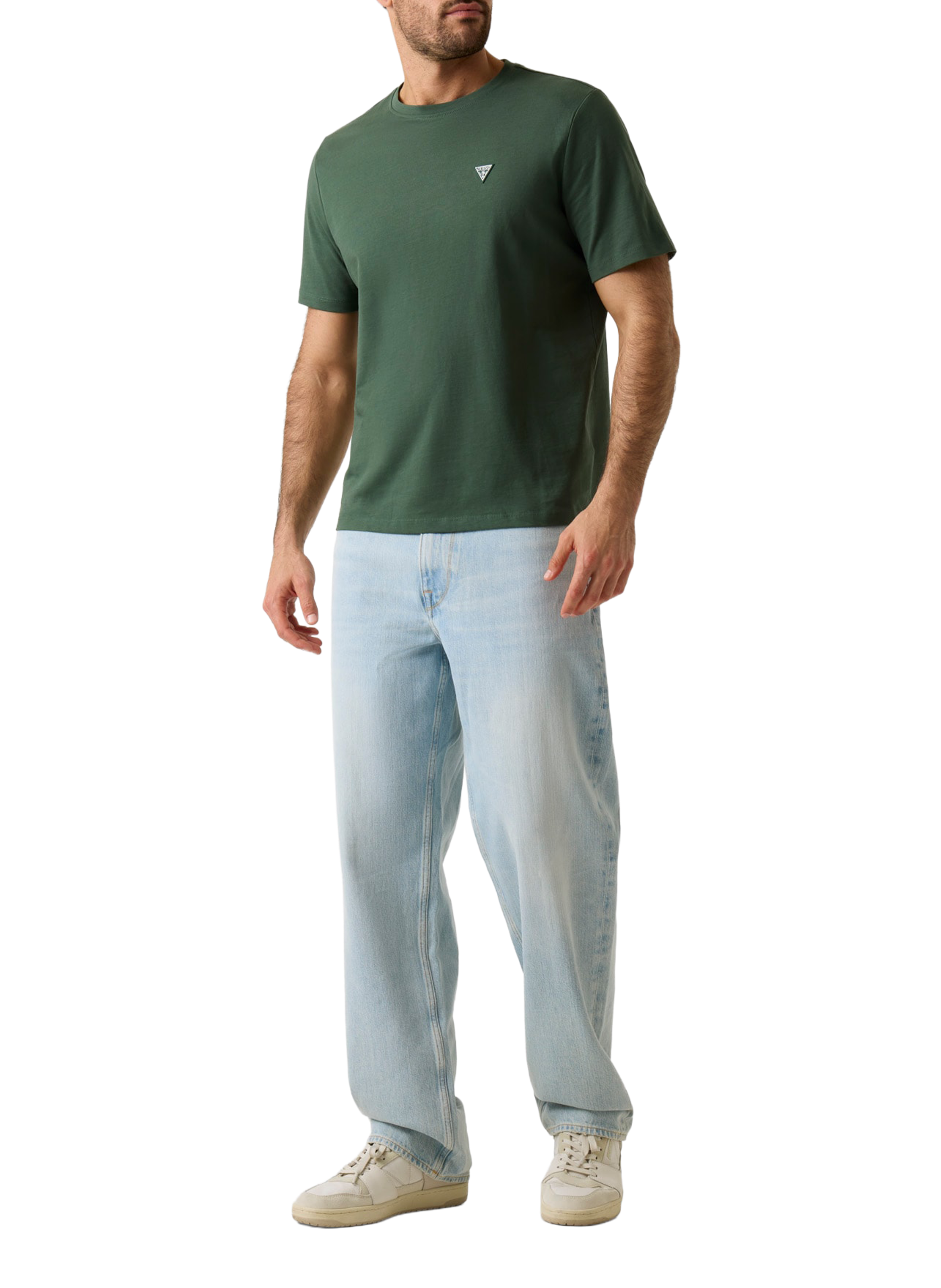 T-shirt à logo en coton  GUESS Vert