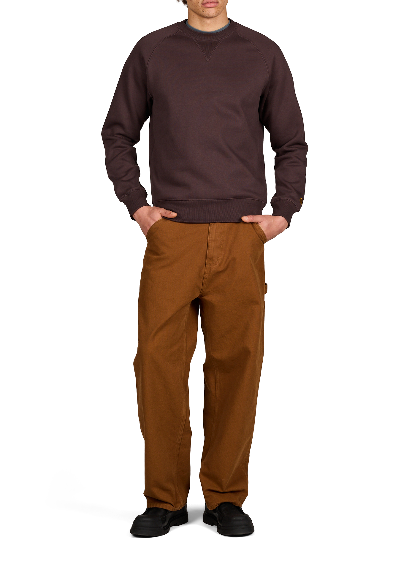 Pantalon droit et large CARHARTT WIP Marron