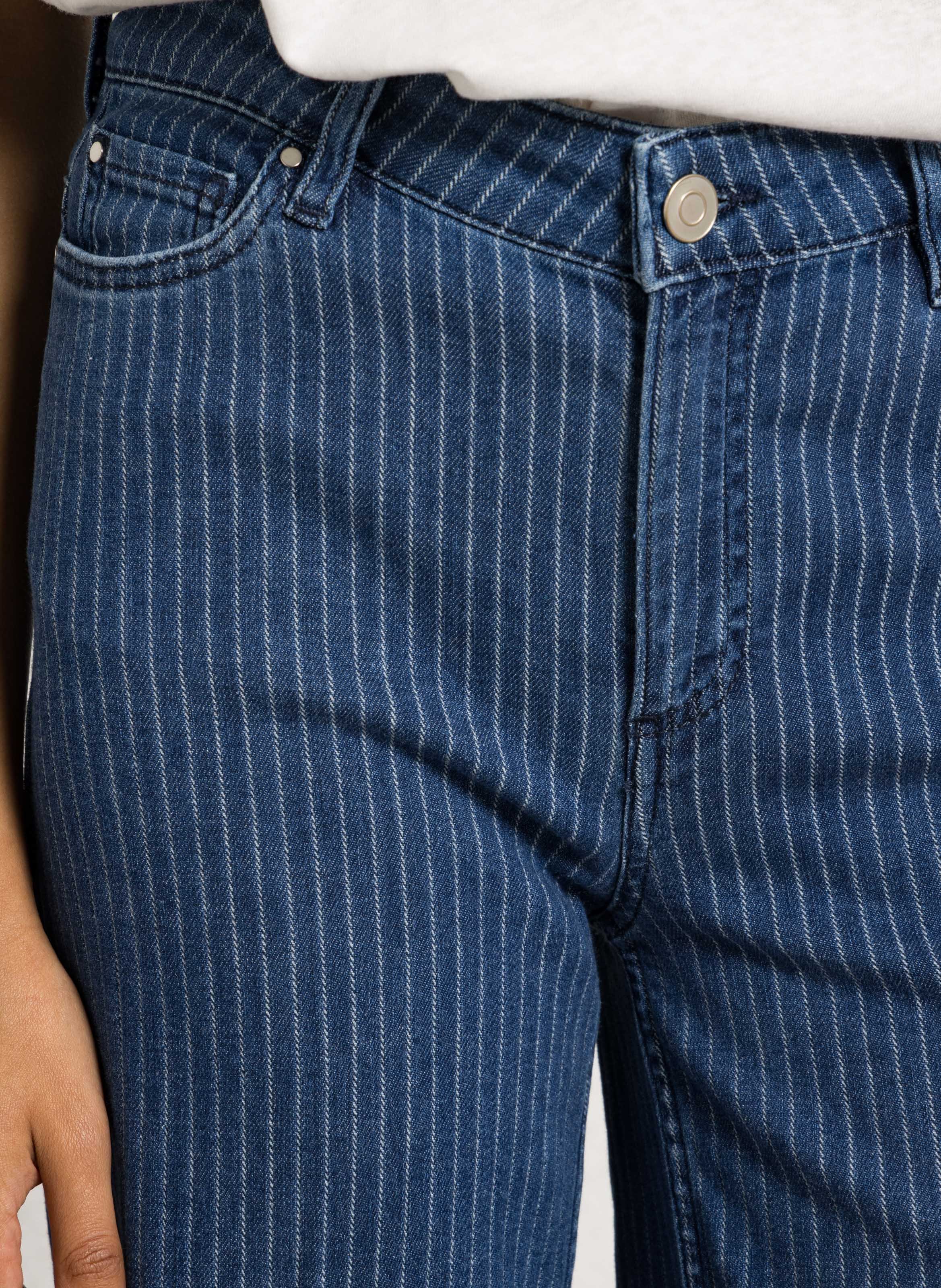 Jean droit rayé rosie MAISON 123 Bleu