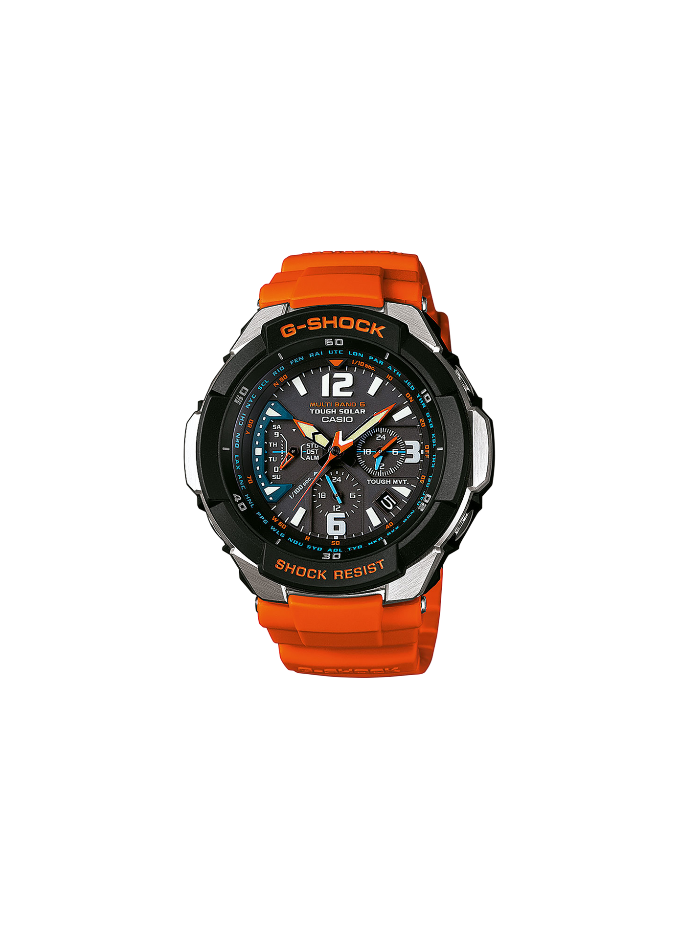 Montre quartz solaire G-shock premium CASIO Rouge