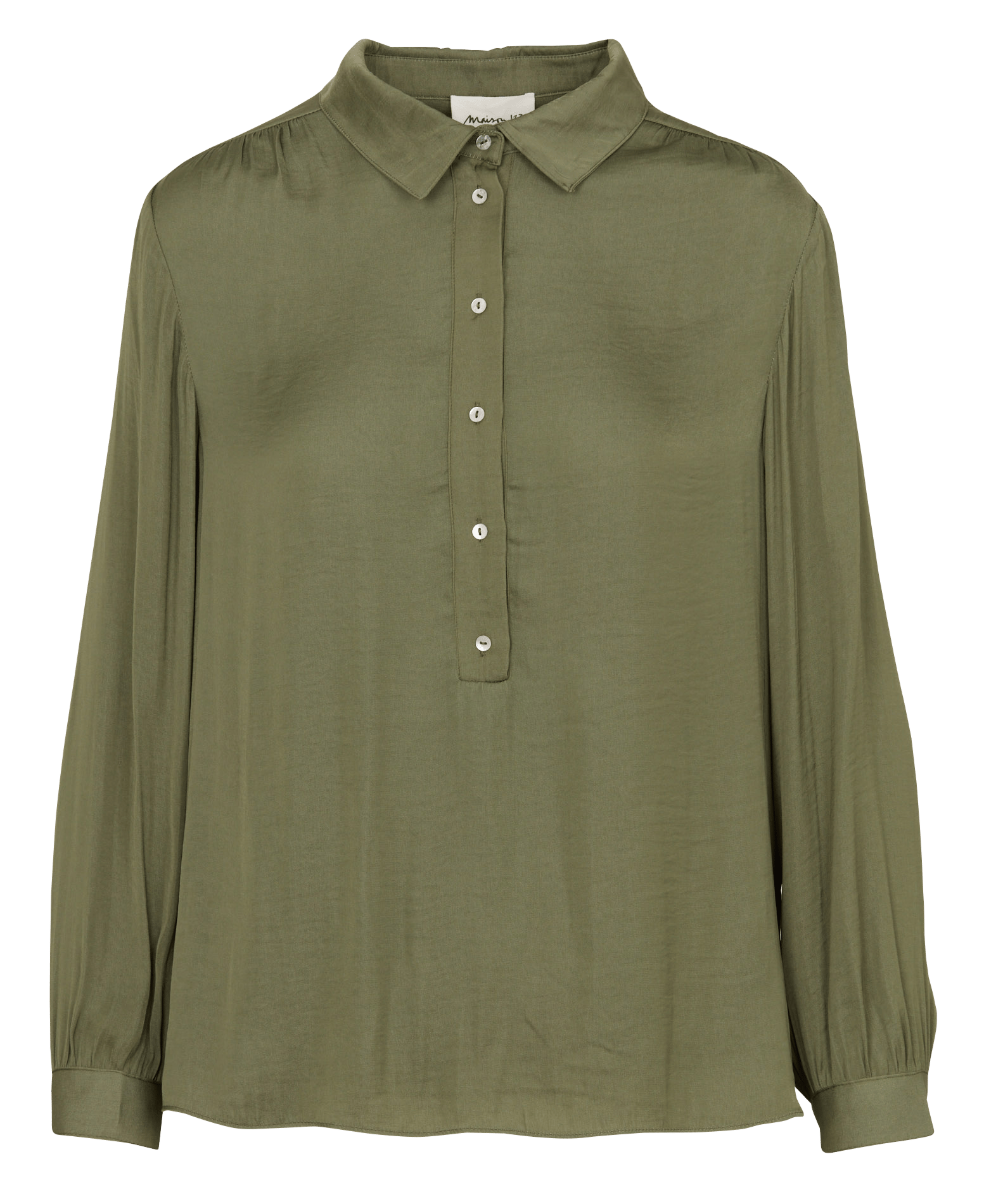 Chemise fluide boutonnée satinée babylon MAISON 123 Vert