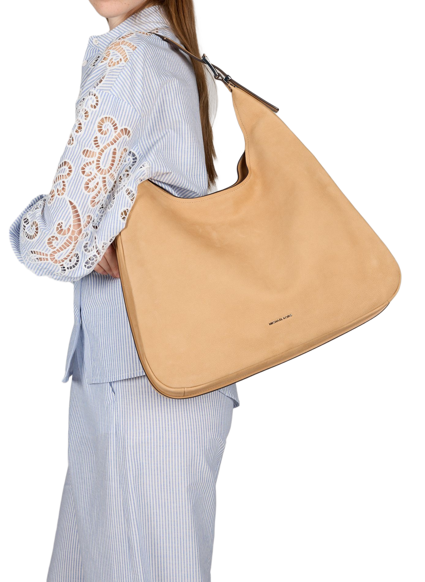 Leather baguette bag MICHAEL KORS Brown