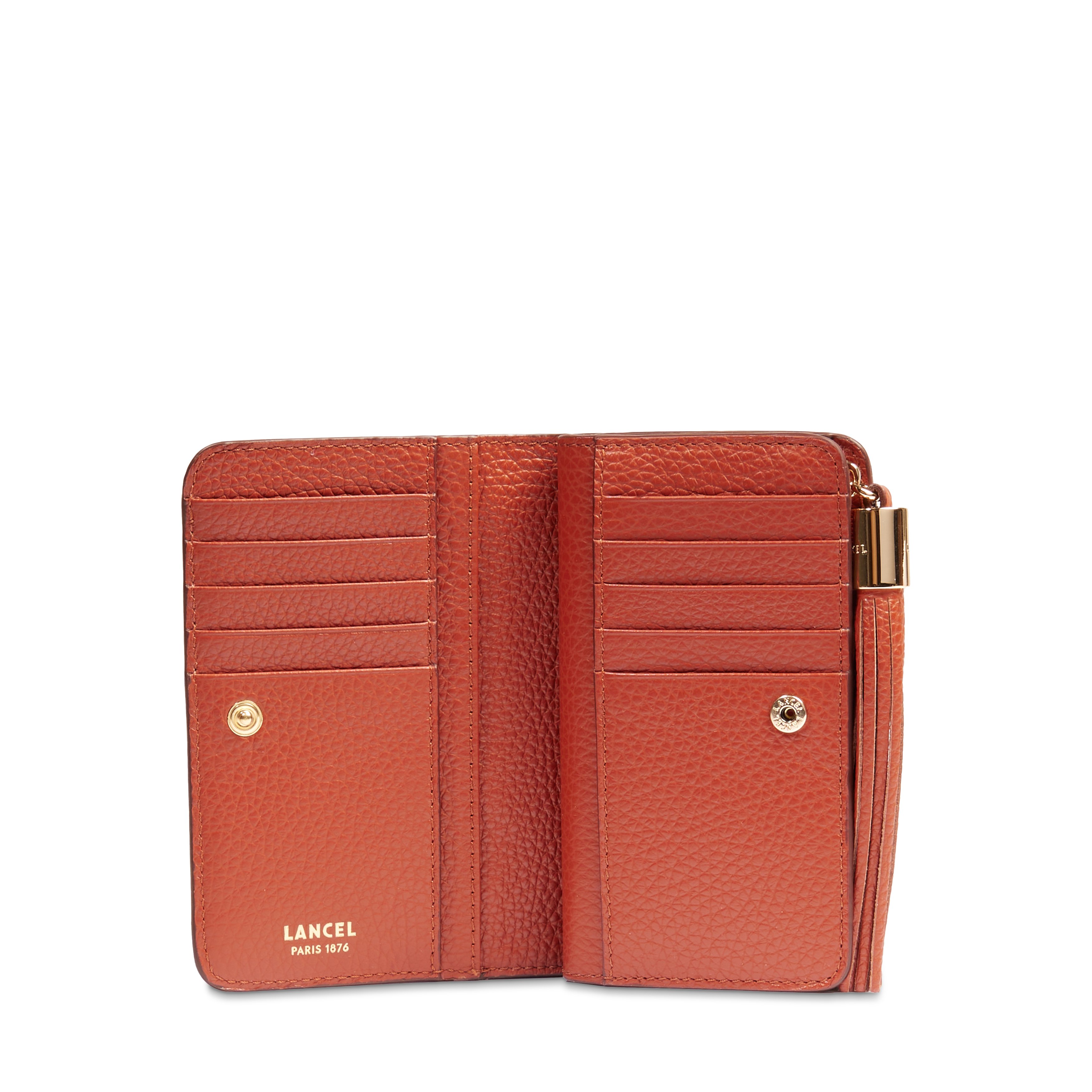Compact rectangular wallet premier flirt by lancel in leather LANCEL Brown