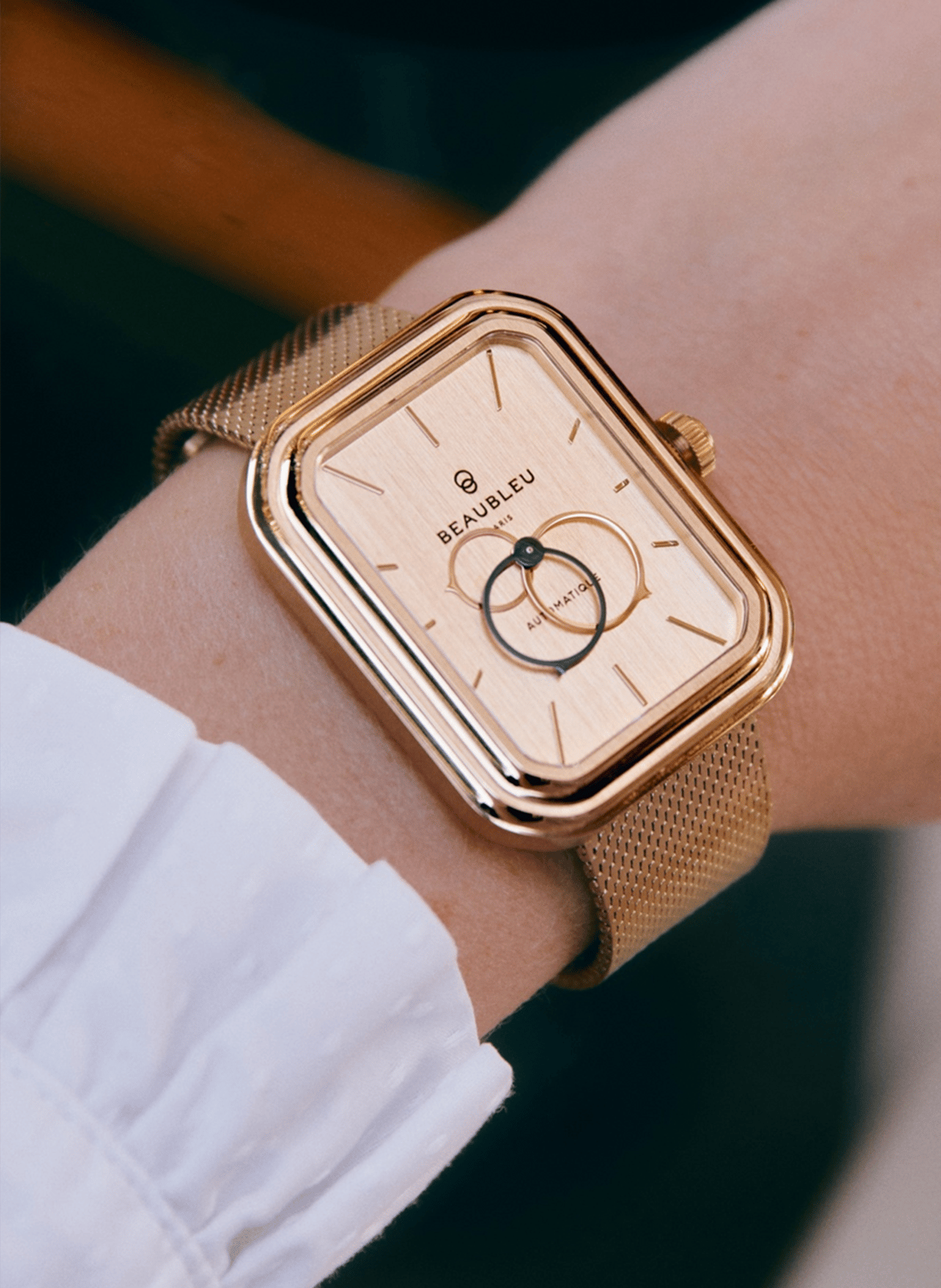 Montre automatique Ecce Figura Sienna en cuir BEAUBLEU Rose