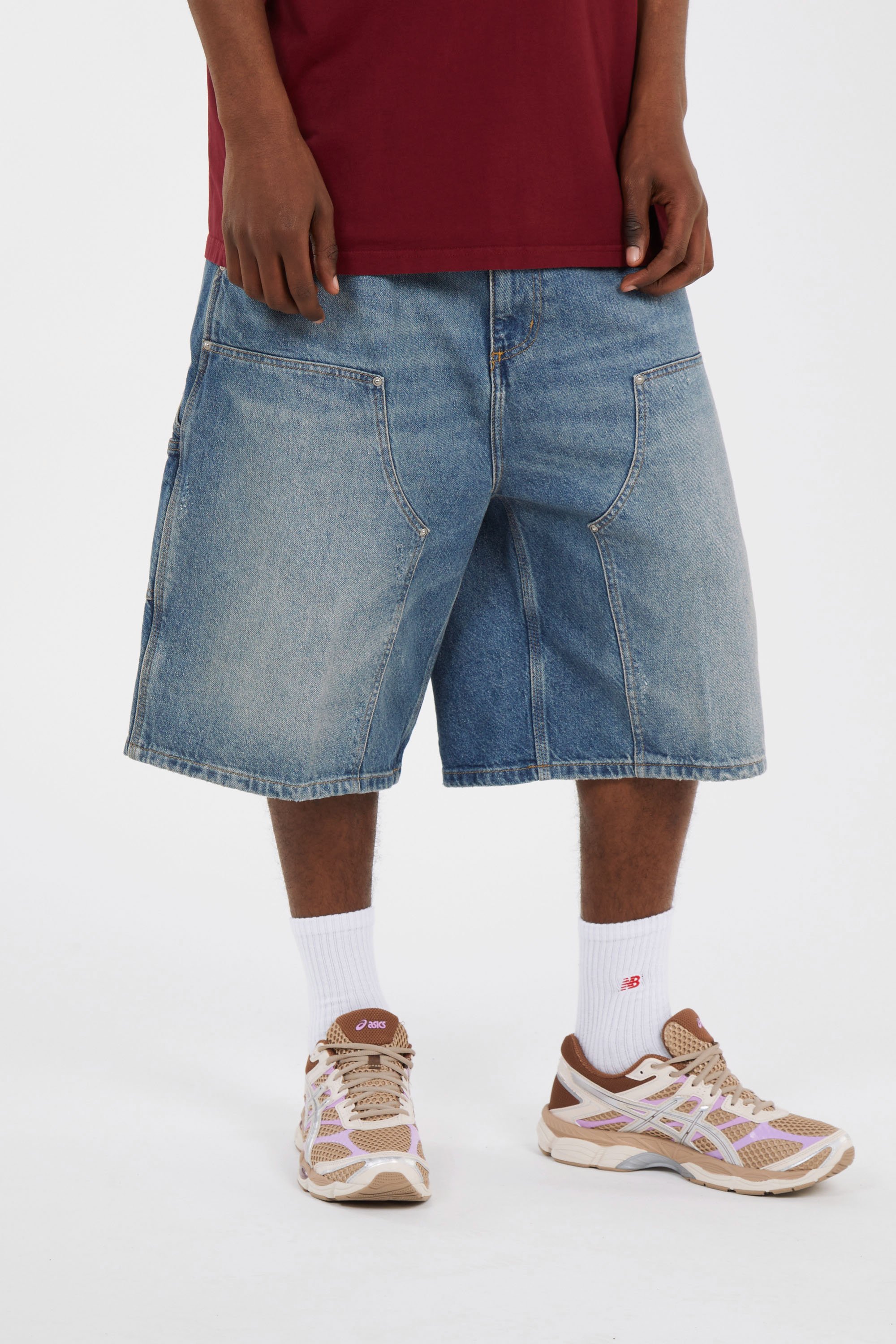 Bermuda en jean og aden double knee short CARHARTT WIP Bleu
