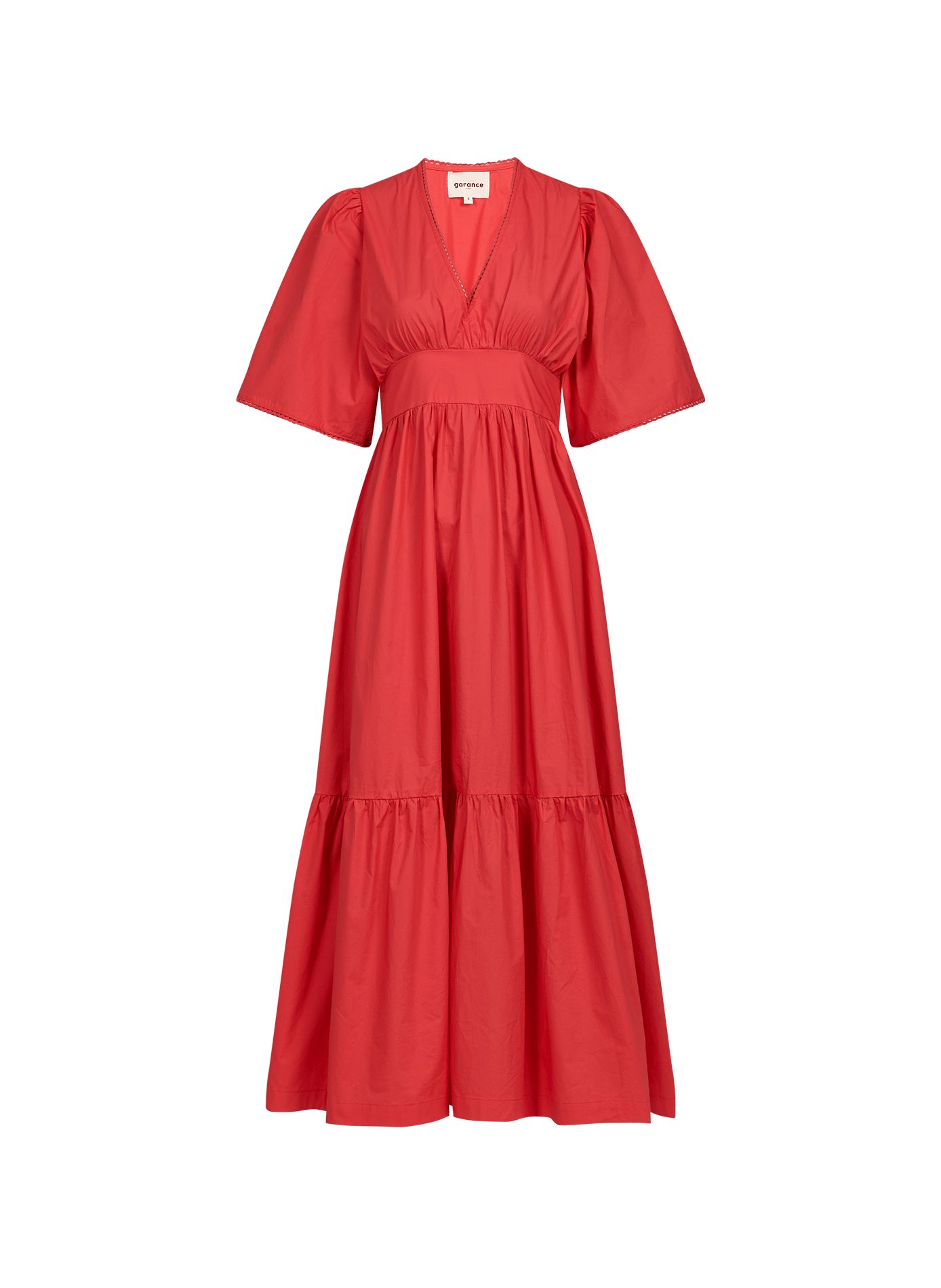 Short-sleeved cotton Camila dress GARANCE Red