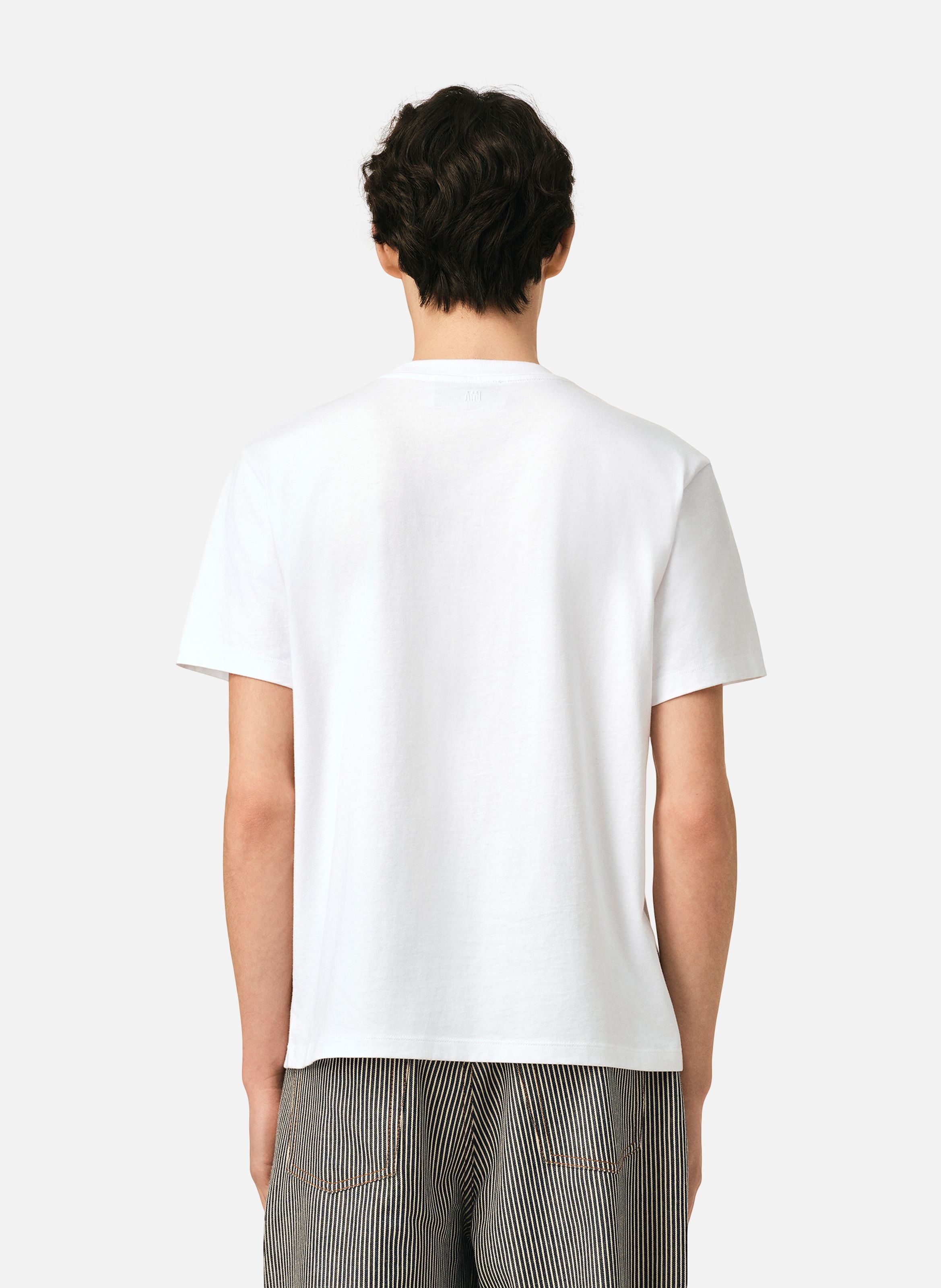 T-shirt ami de coeur en coton AMI PARIS Blanc