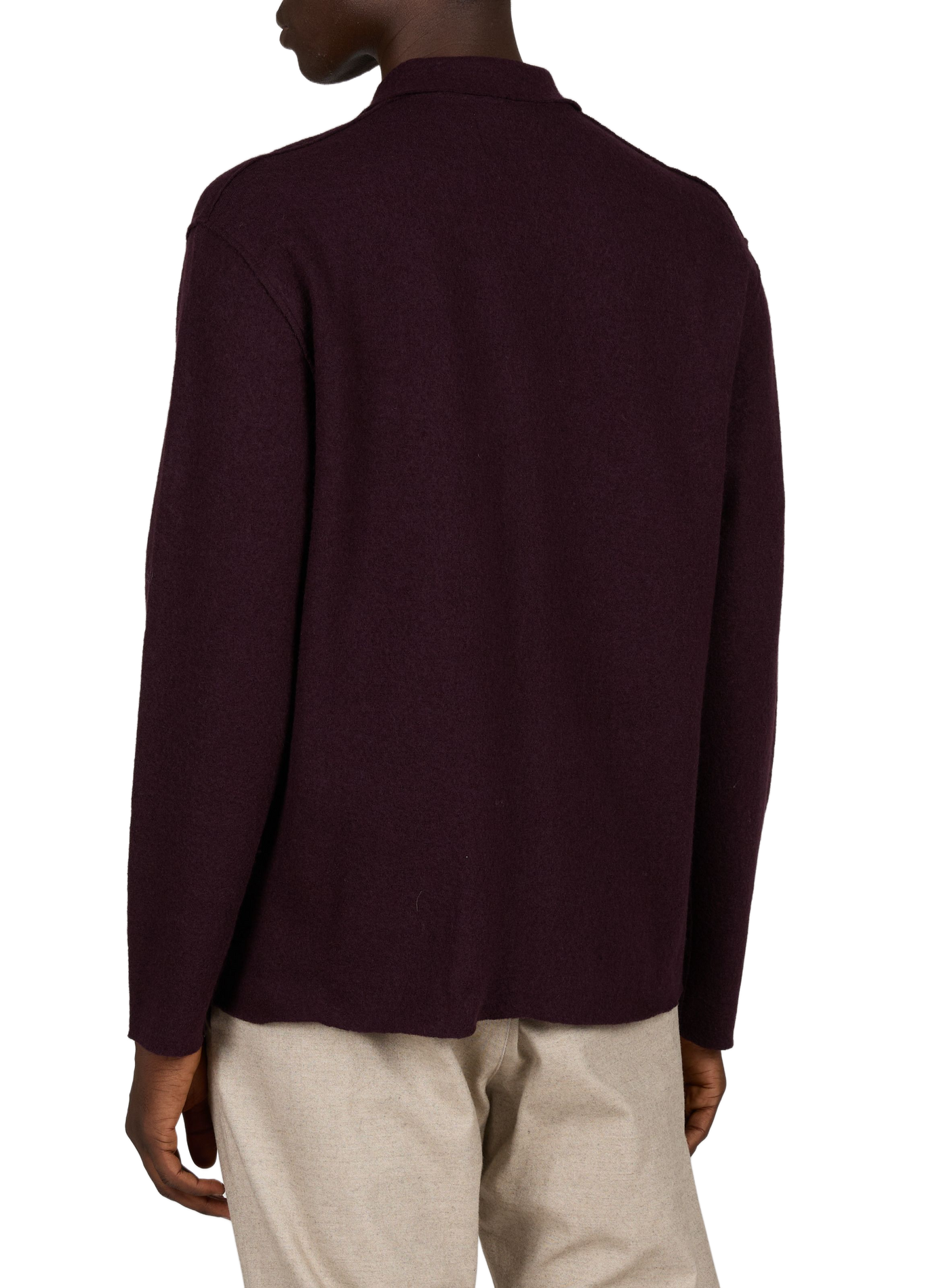 Straight merino wool overshirt NN.07 Red