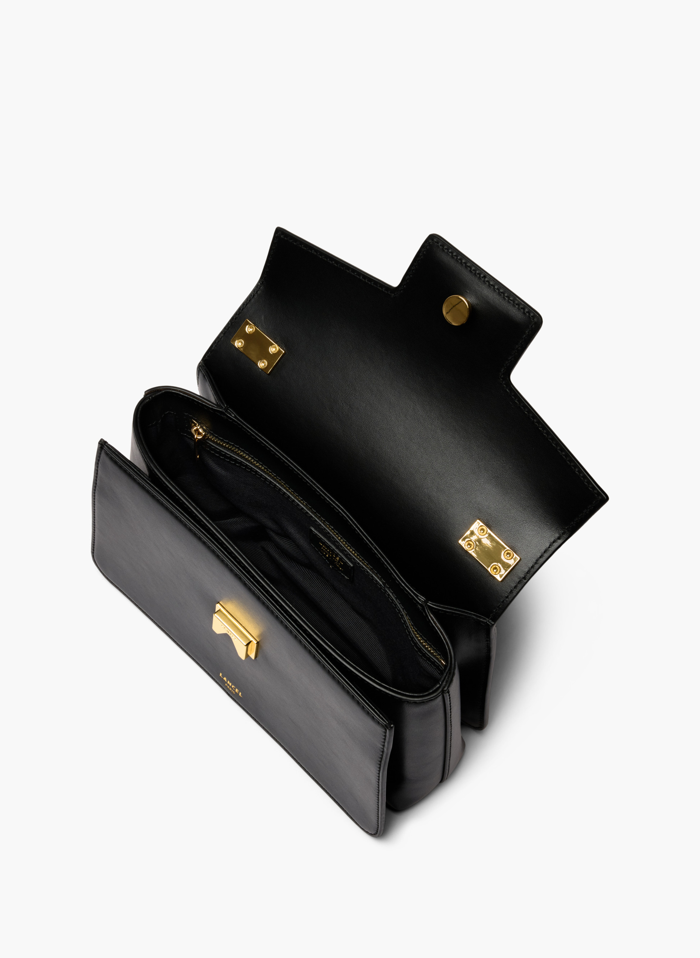 Sac porté main m angèle de lancel en cuir LANCEL Noir