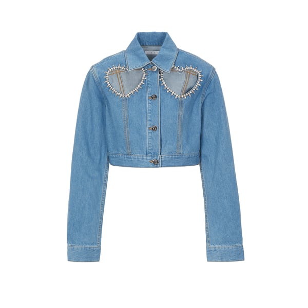 Veste en jean à strass