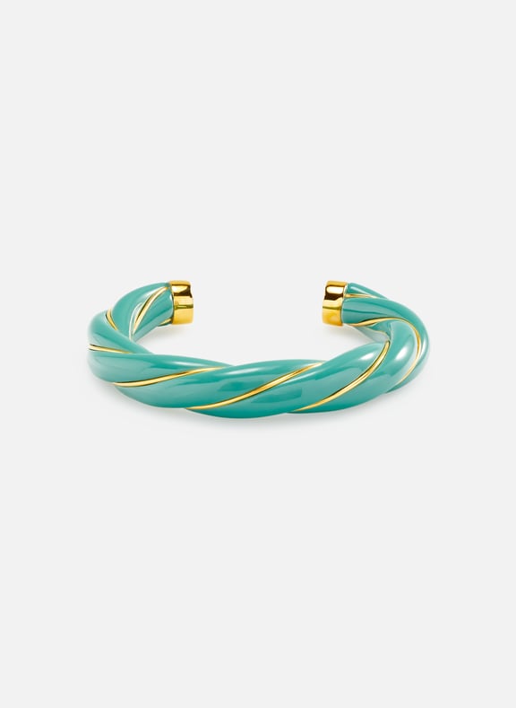 Twisted bracelet Diana Green by AURELIE BIDERMANN AURELIE BIDERMANN Twisted bracelet Diana Green