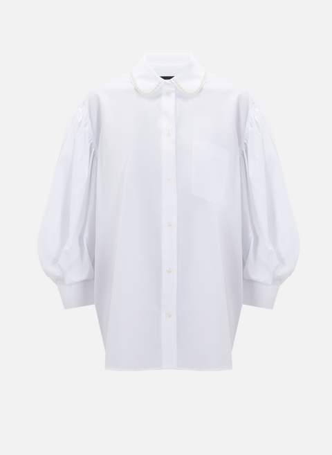 قميص مزين باللون الأبيضsimone rocha 