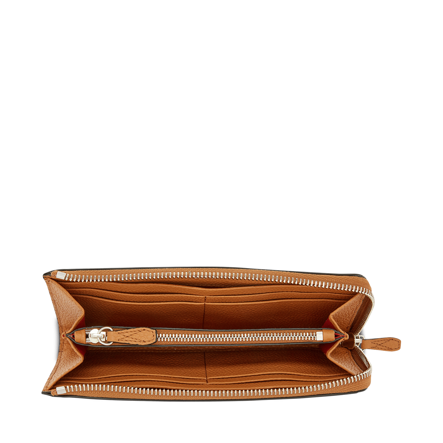 Slanke ritssluiting portemonnee Ninon van Lancel in leer. LANCEL Bruin