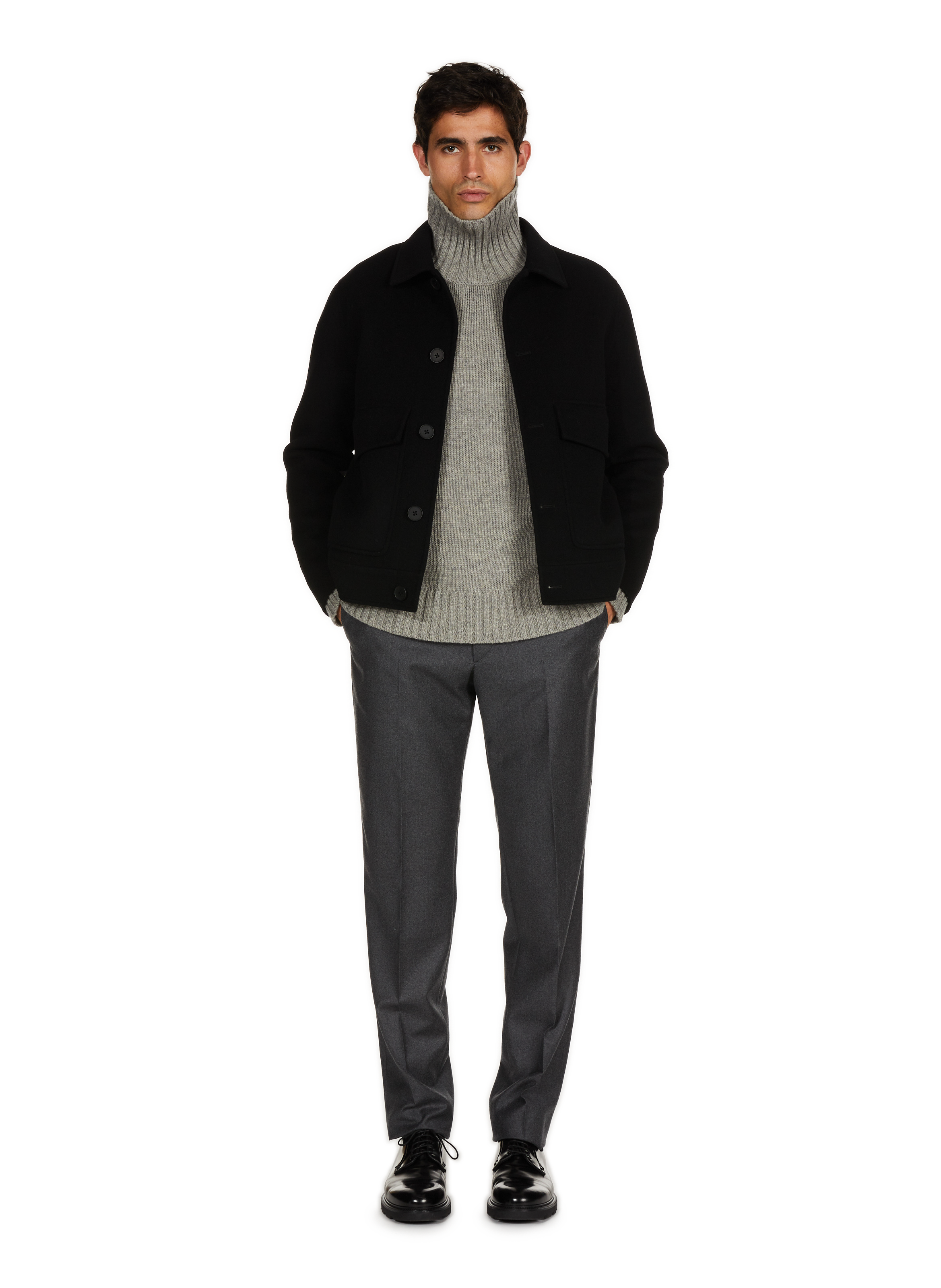 Cropped wool trousers SAISON 1865 Grey